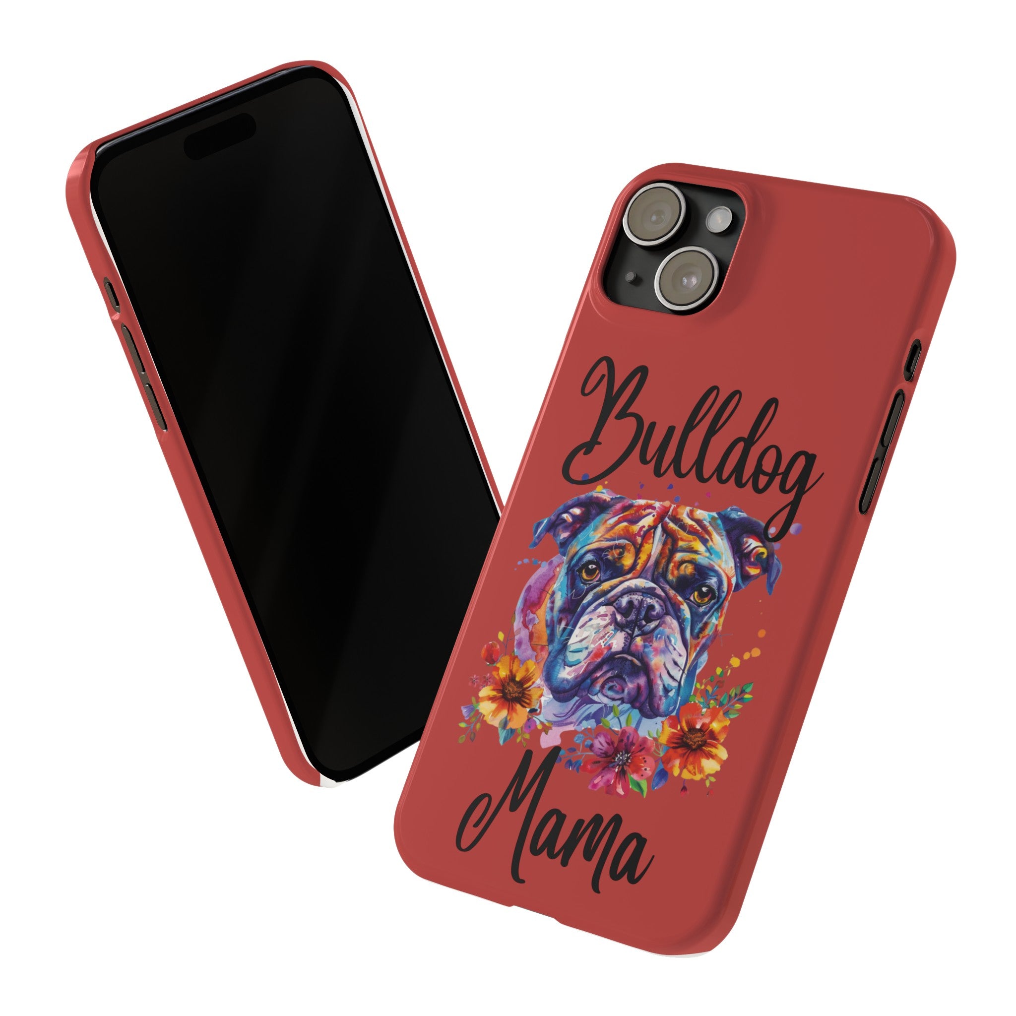 Bulldog Mama iPhone Cases (Engish)