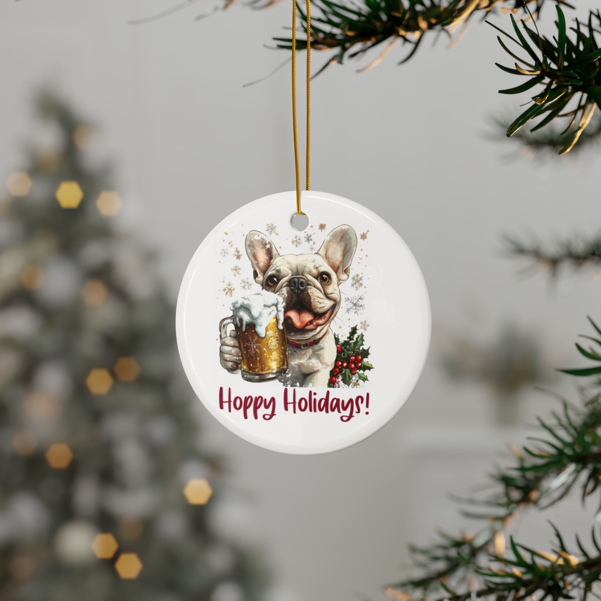 Hoppy Holidays Xmas Ornament (1pc, 3pcs, 5pcs, 10pcs/French)