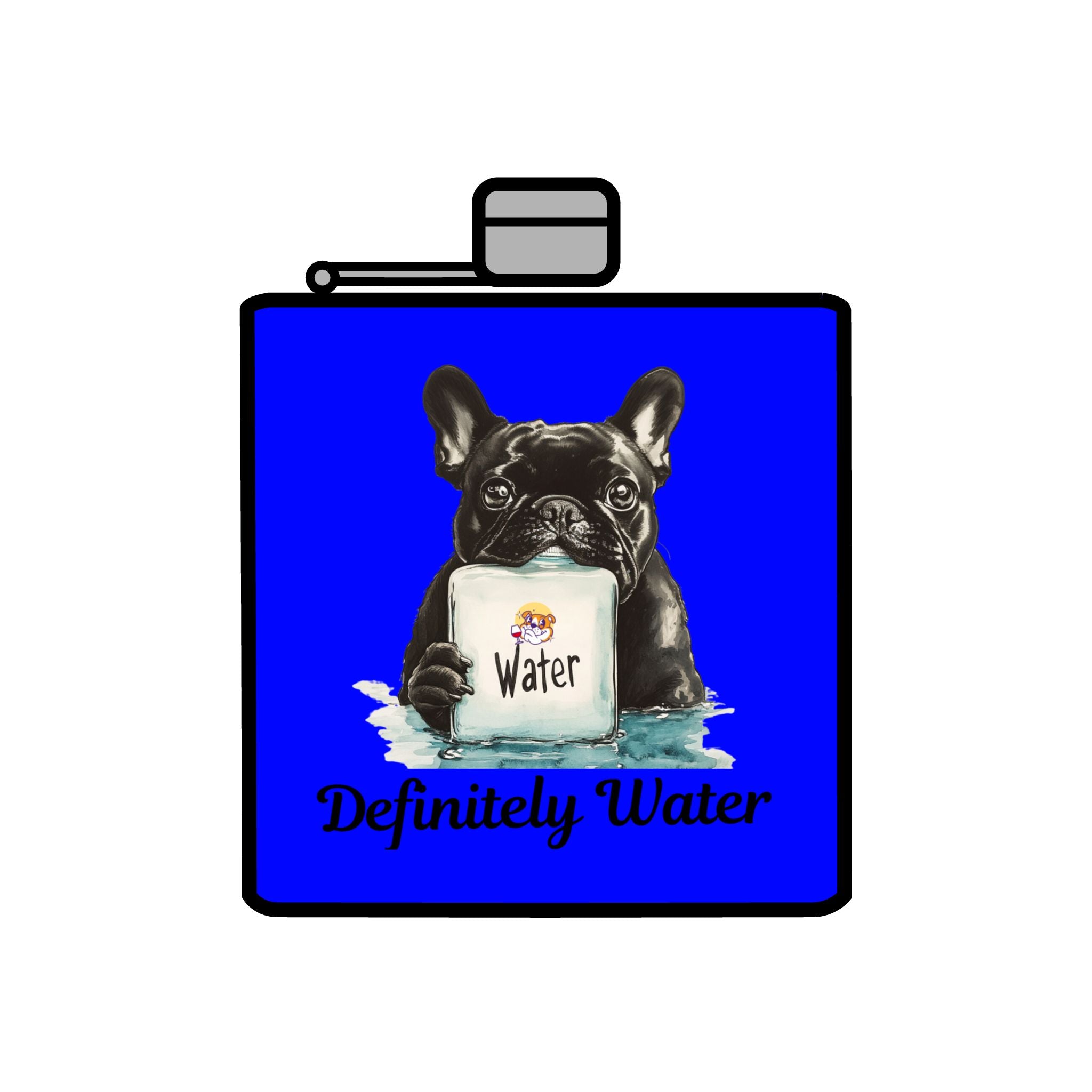 Tipsy Bully Stainless Steel Flask – Bulldog Edition (French/Water)