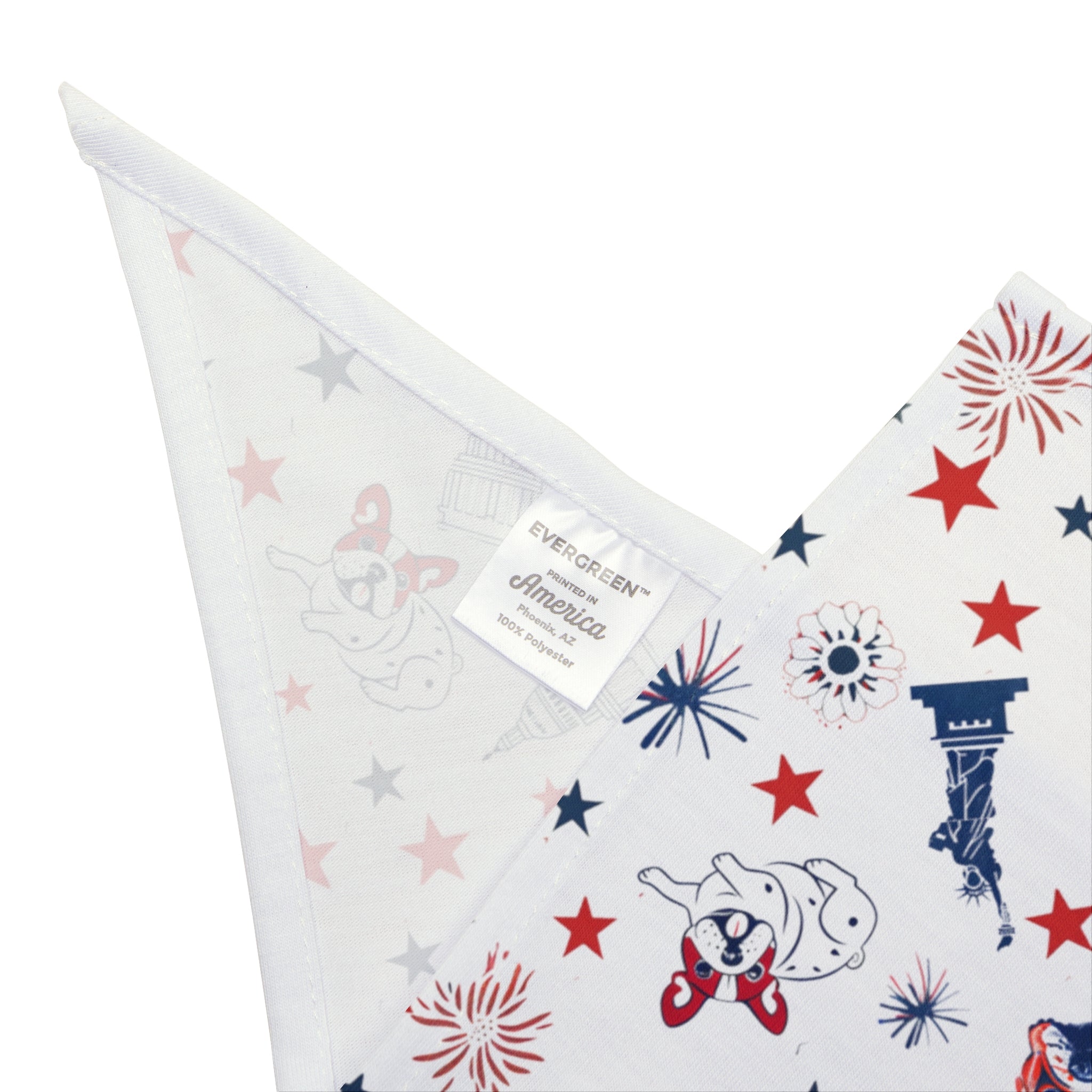 Red, White & Drool Dog Bandana (French)
