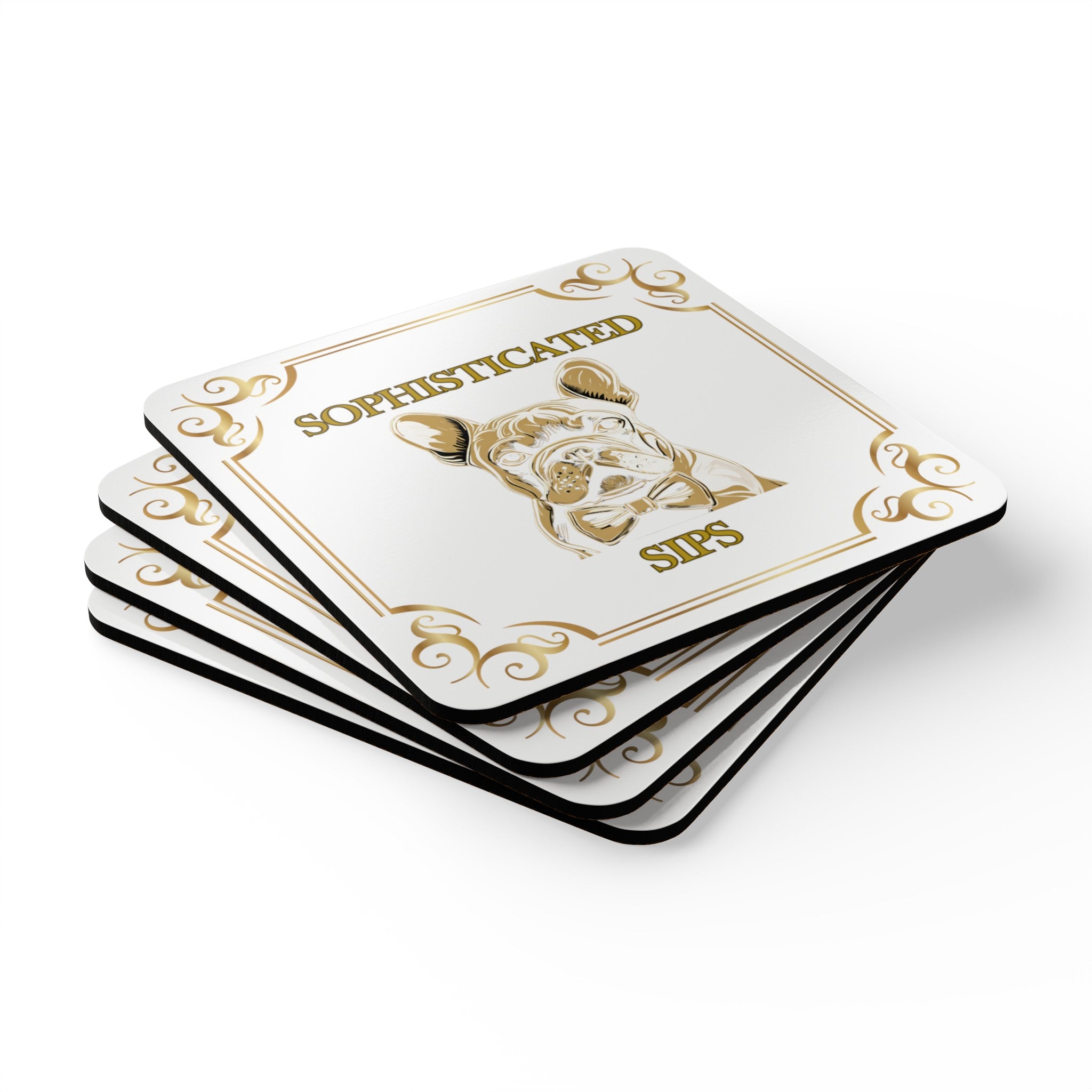 Sophisticated Sips Tipsy Bully Coaster Set (French)