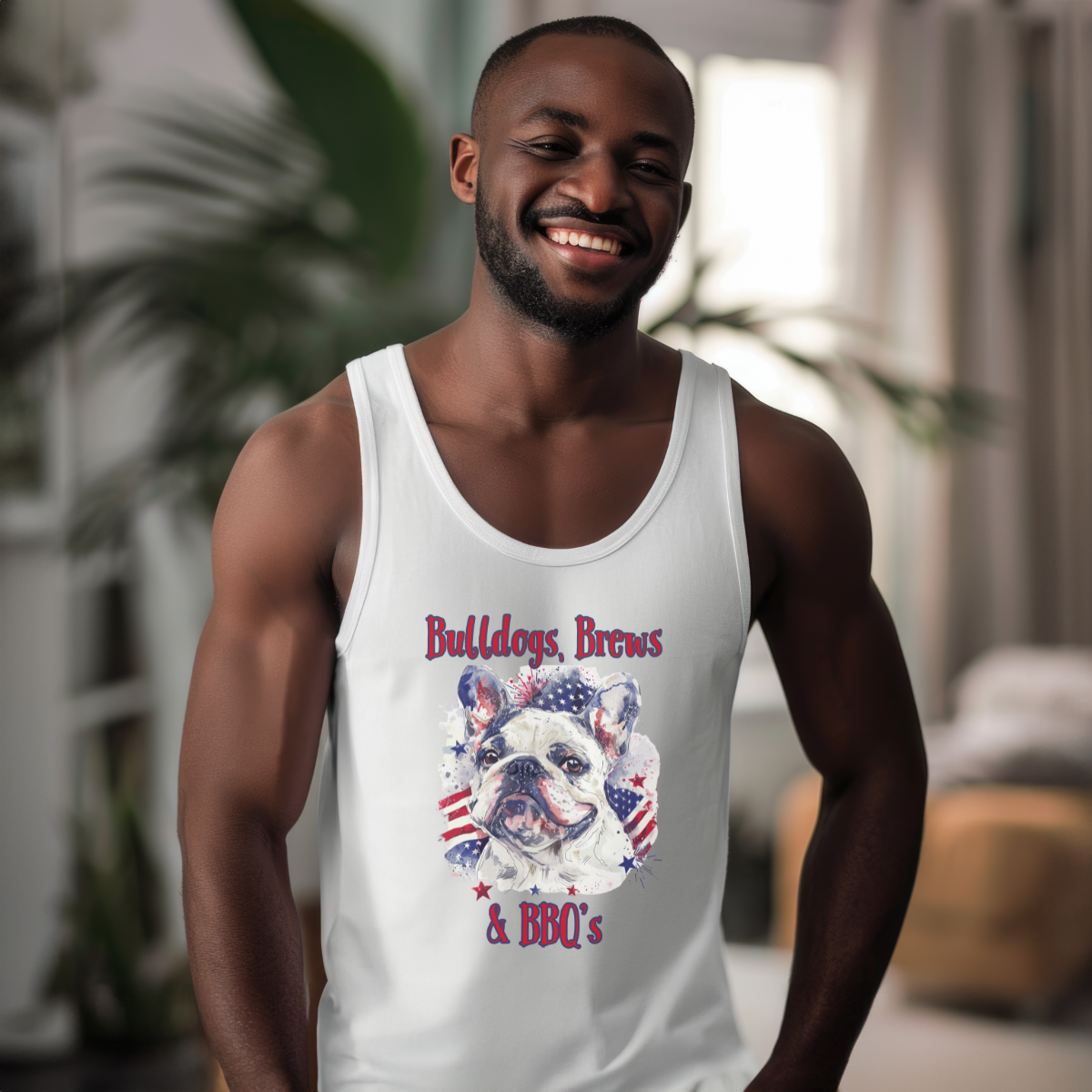 Bulldogs, Brews & BBQ's Men's Tank (French)