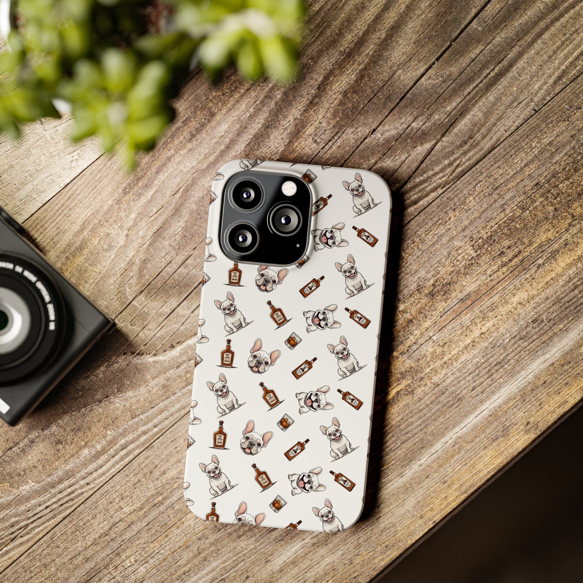 Bulldog iPhone Cases (White French/Bourbon)