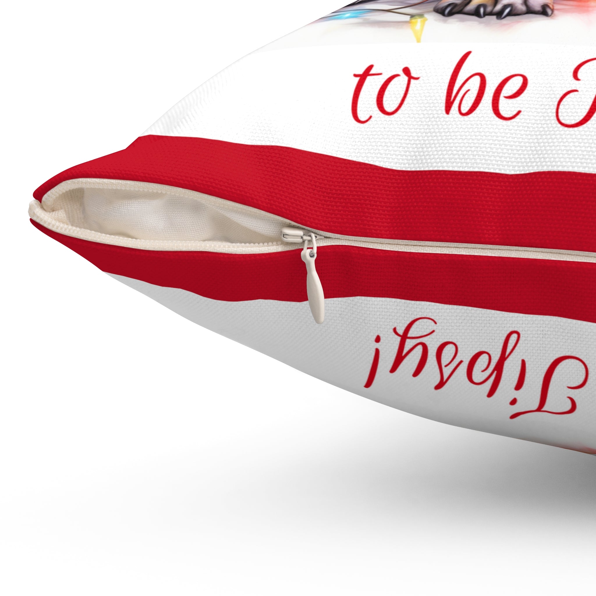Tipsy Bully Holiday Pillow (Brown French-Tis the Season-Red)