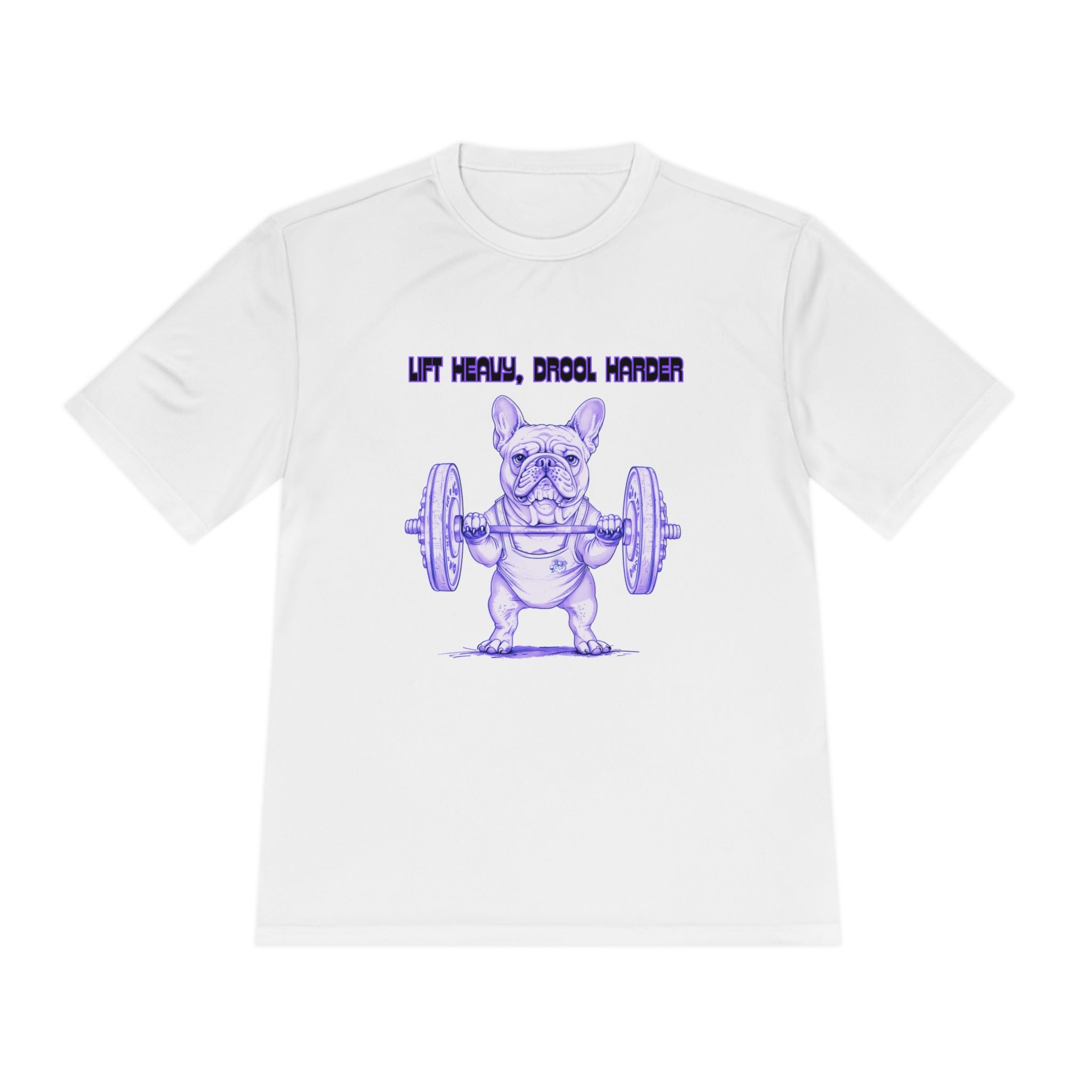 Tipsy Bully Ripped Bulldog Unisex Moisture Wicking Performance T-Shirt (French/Purple )