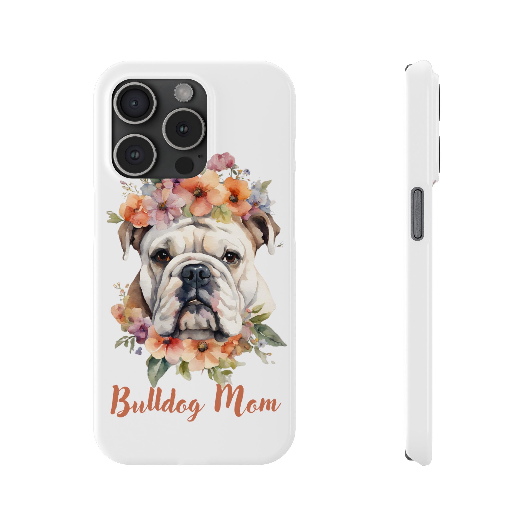 Bulldog iPhone Cases (Engish/White)