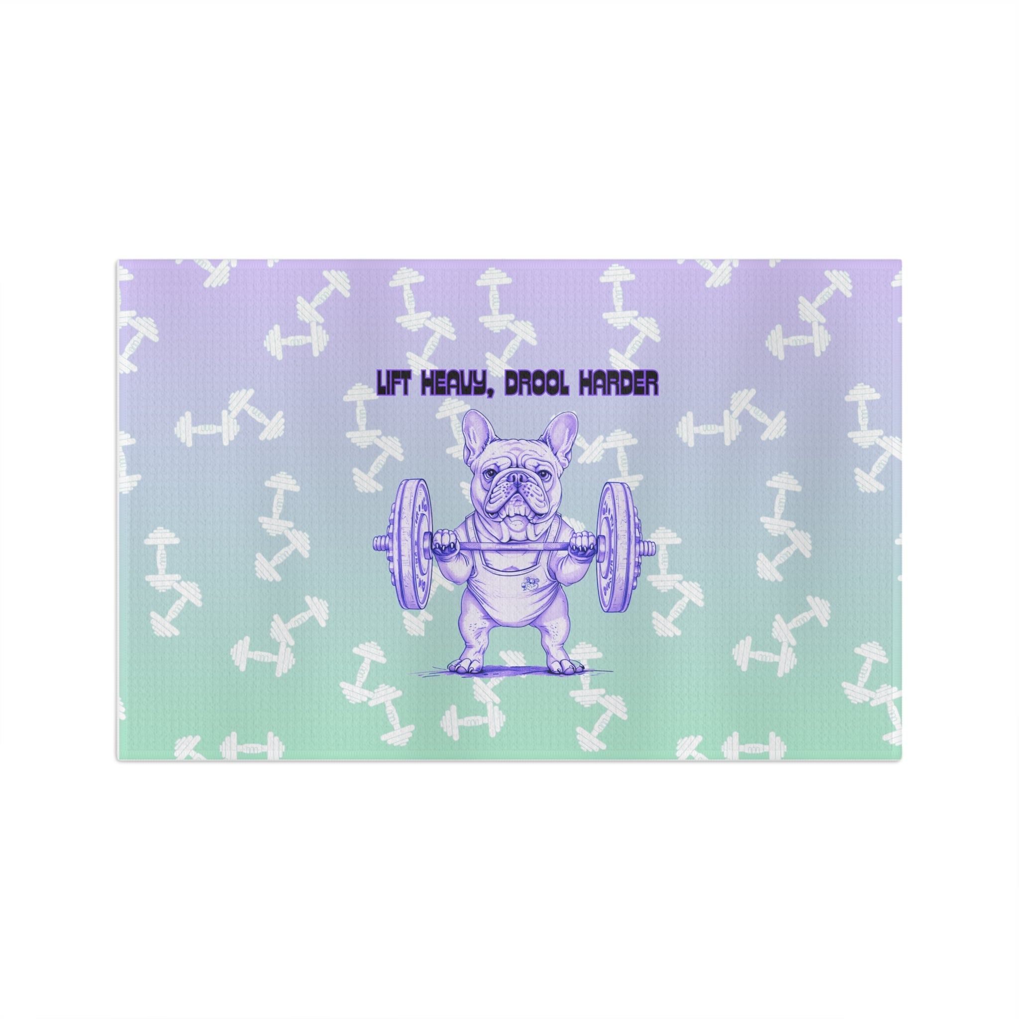 Ripped Bulldog Microfiber Gym Towel (French/Purple)