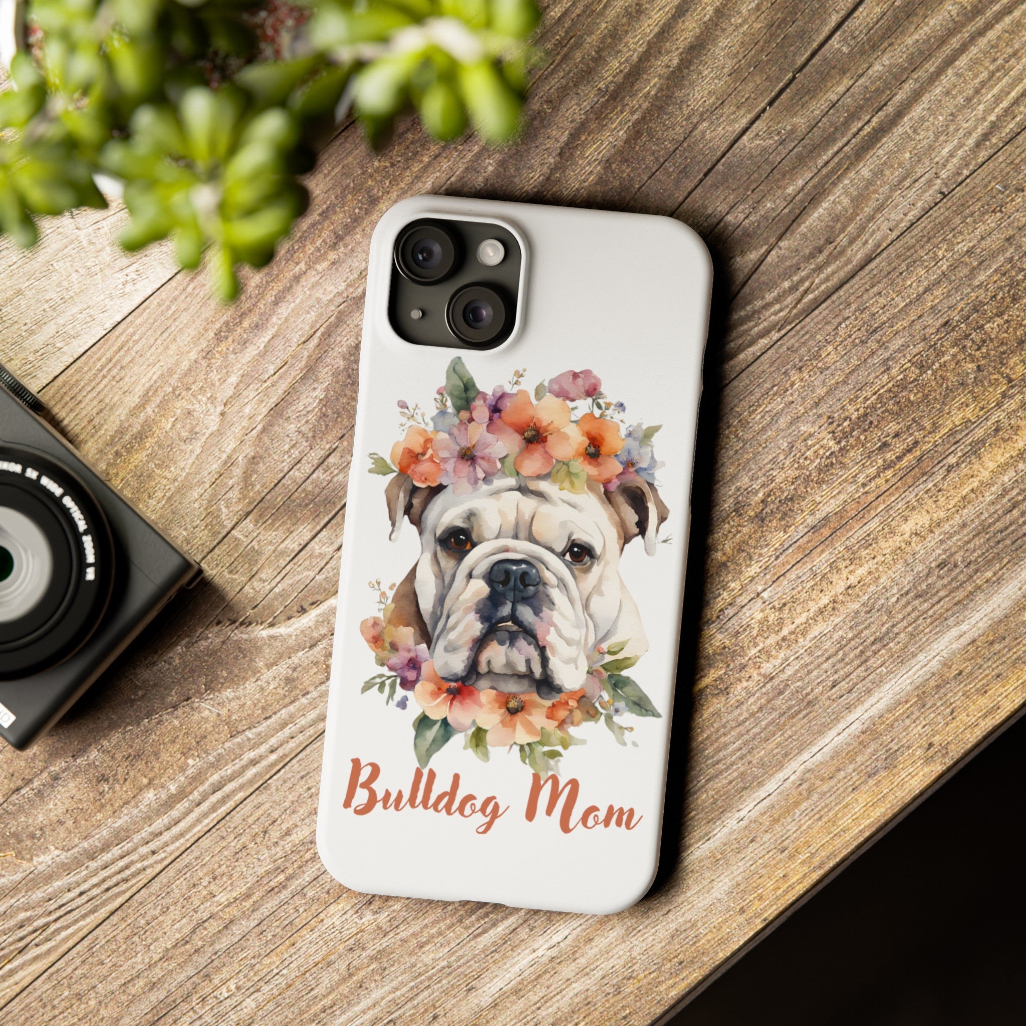 Bulldog iPhone Cases (Engish/White)