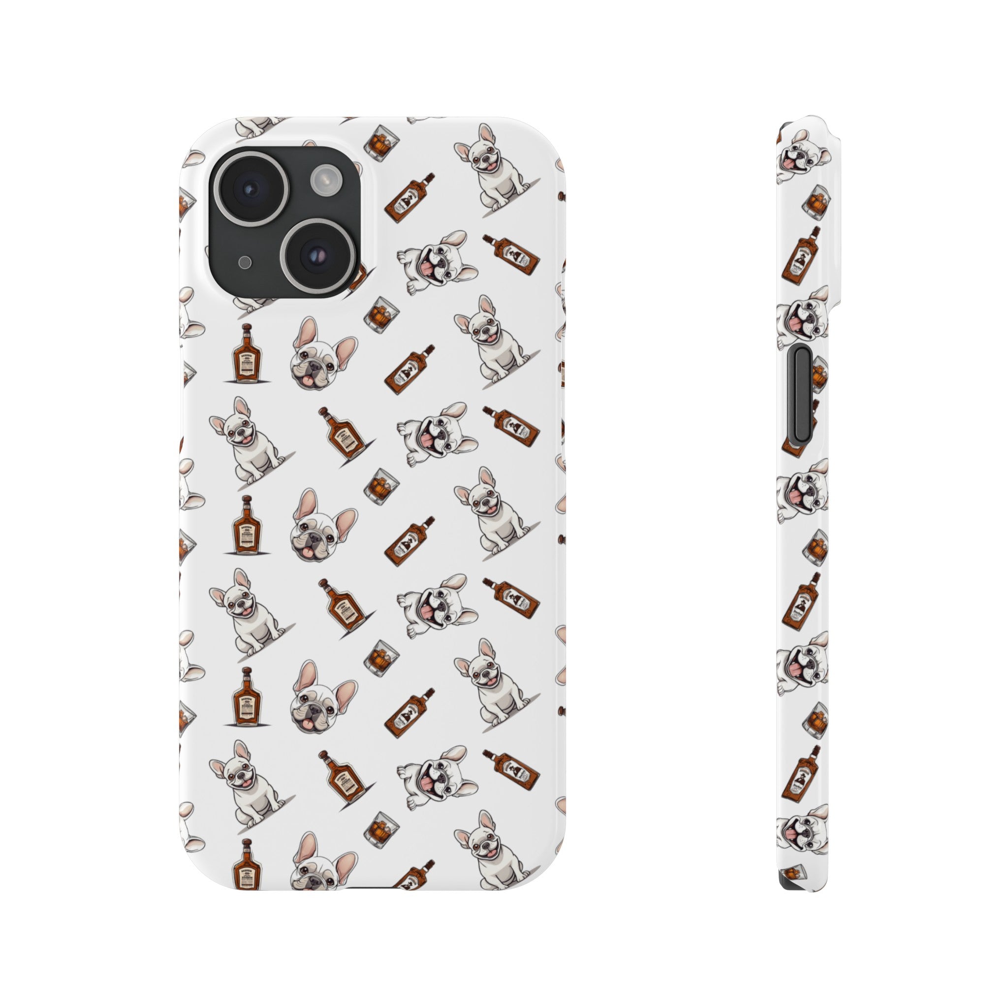 Bulldog iPhone Cases (White French/Bourbon)