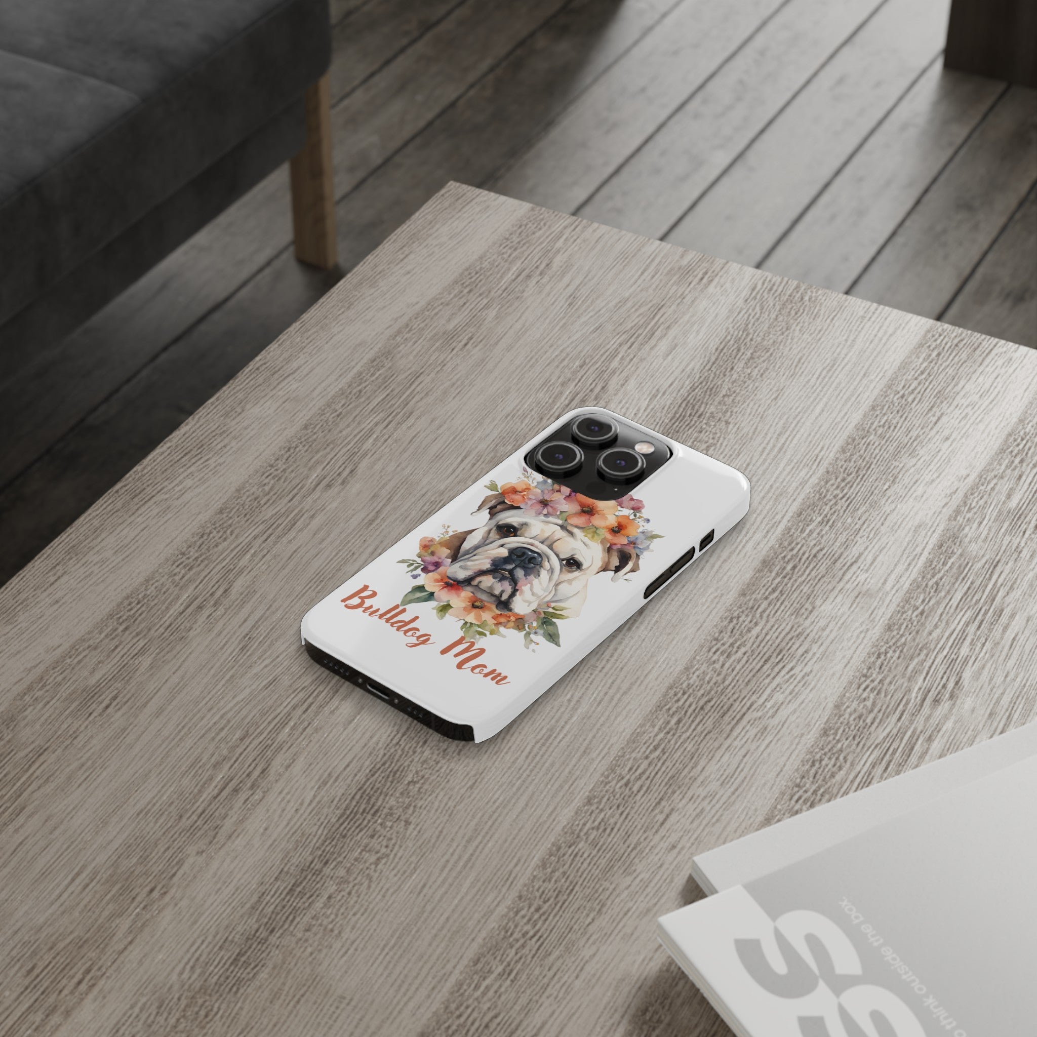 Bulldog iPhone Cases (Engish/White)