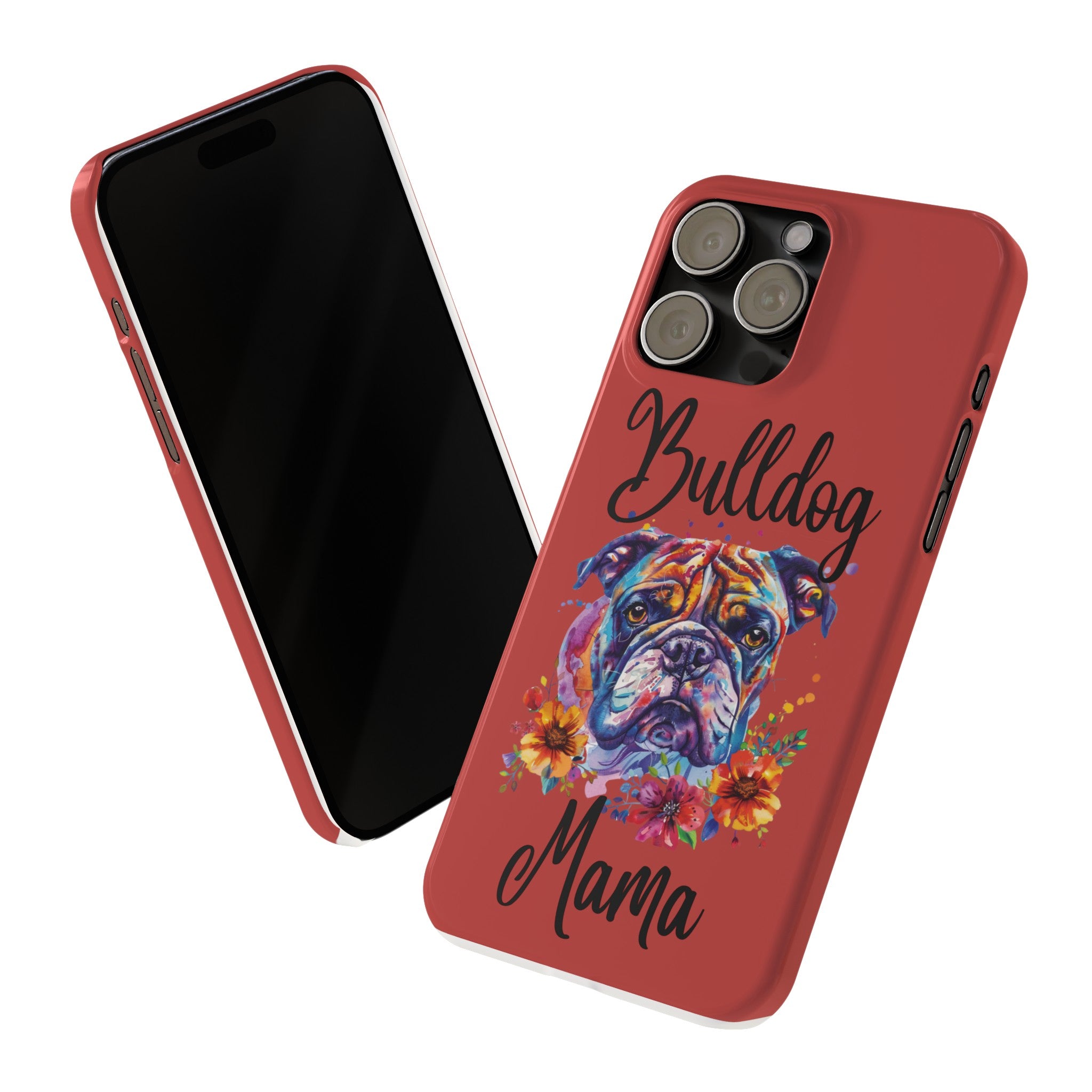 Bulldog Mama iPhone Cases (Engish)