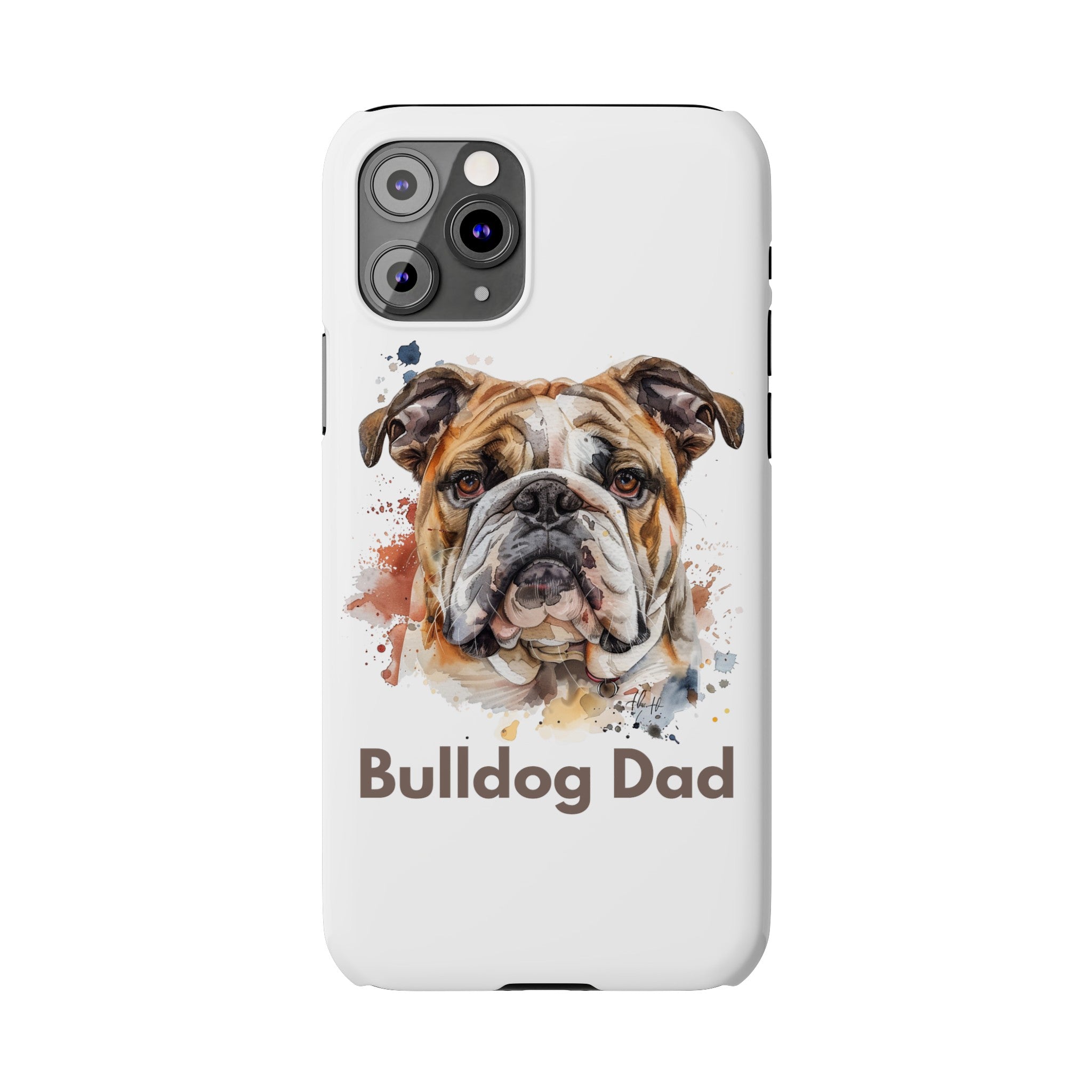 Bulldog iPhone Cases (English/Watercolor)