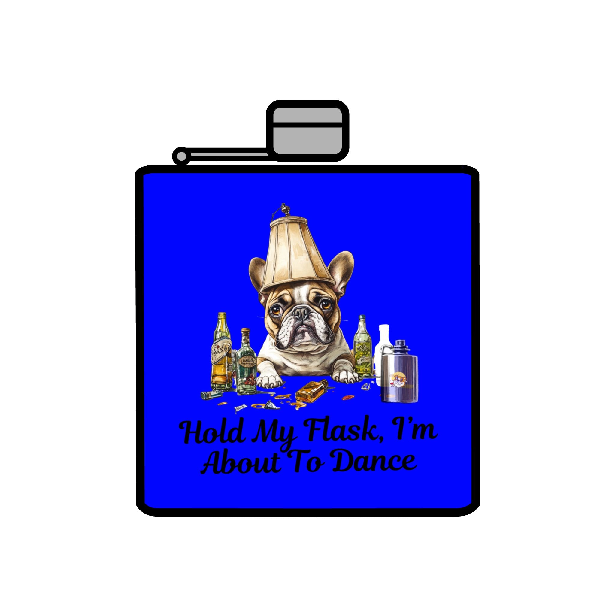 Tipsy Bully Stainless Steel Flask – Bulldog Edition (French/Dance)