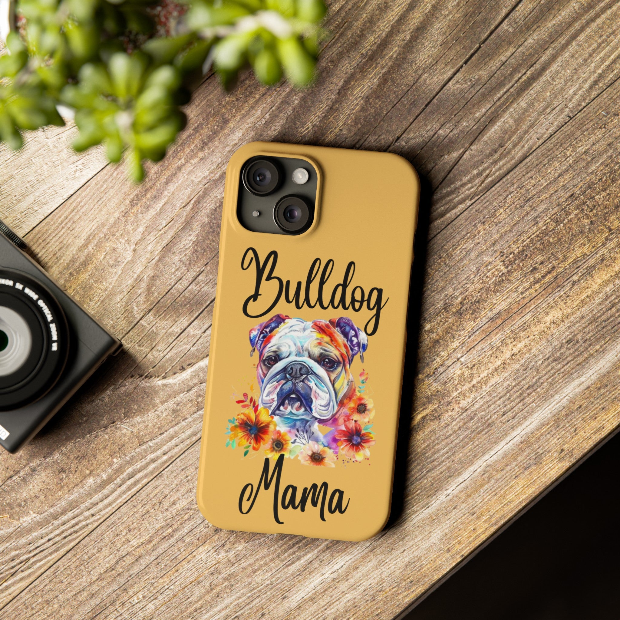 Bulldog Mama iPhone Cases (Engish)