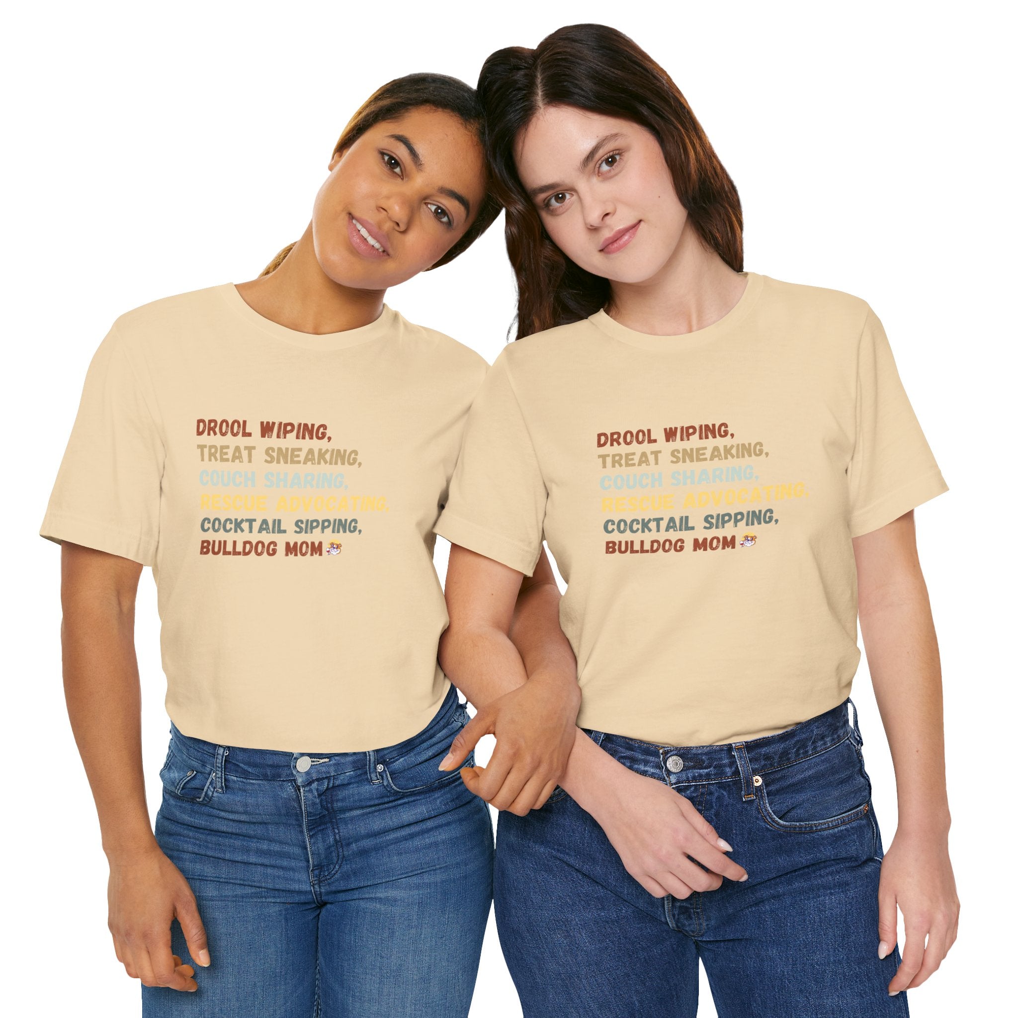 Drool Wiping, Treat Sneaking, Bulldog Mom Tee (English)