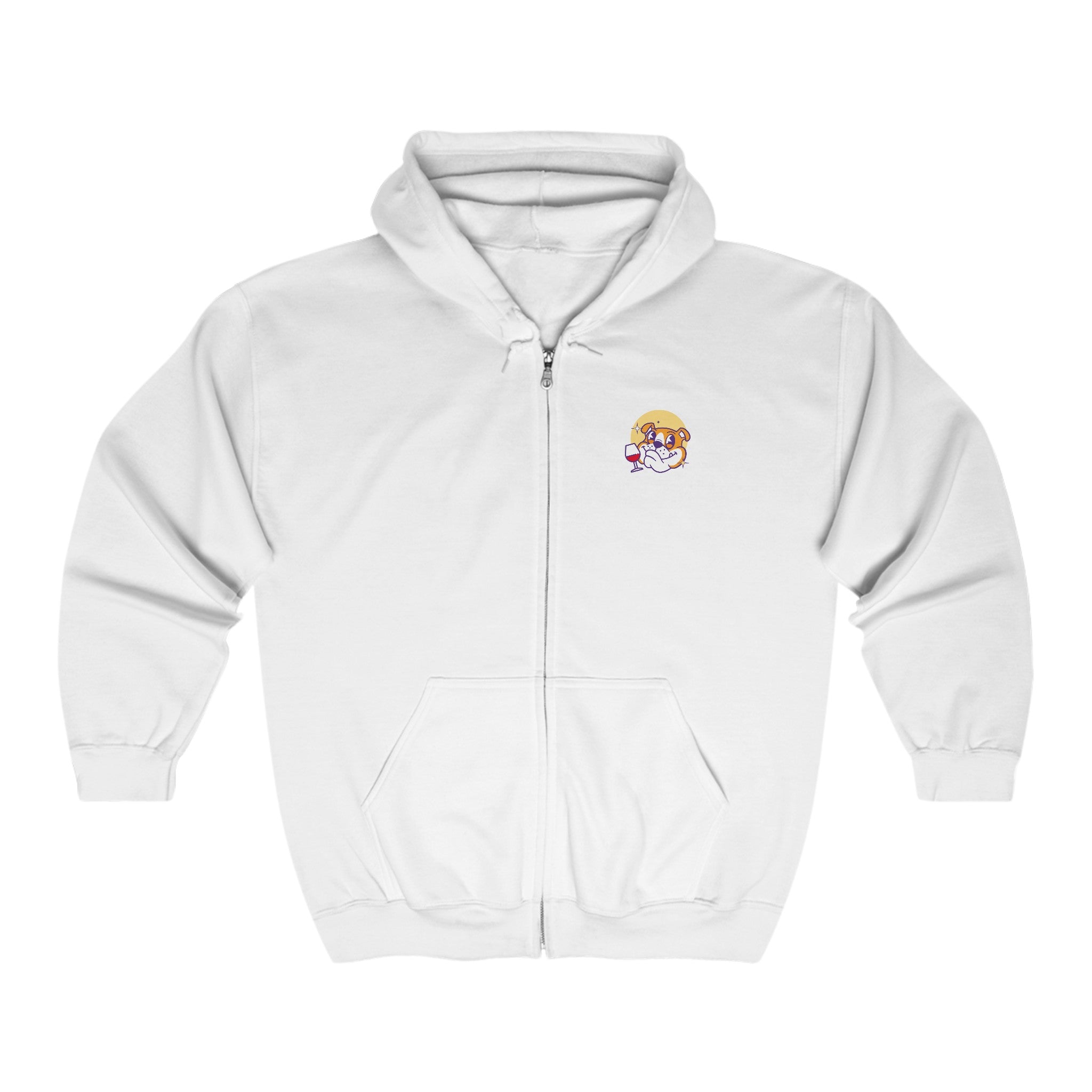 Tipsy Bully Unisex Heavy Blend™ Full Zip Hooded Sweatshirt (Black/Cookie)