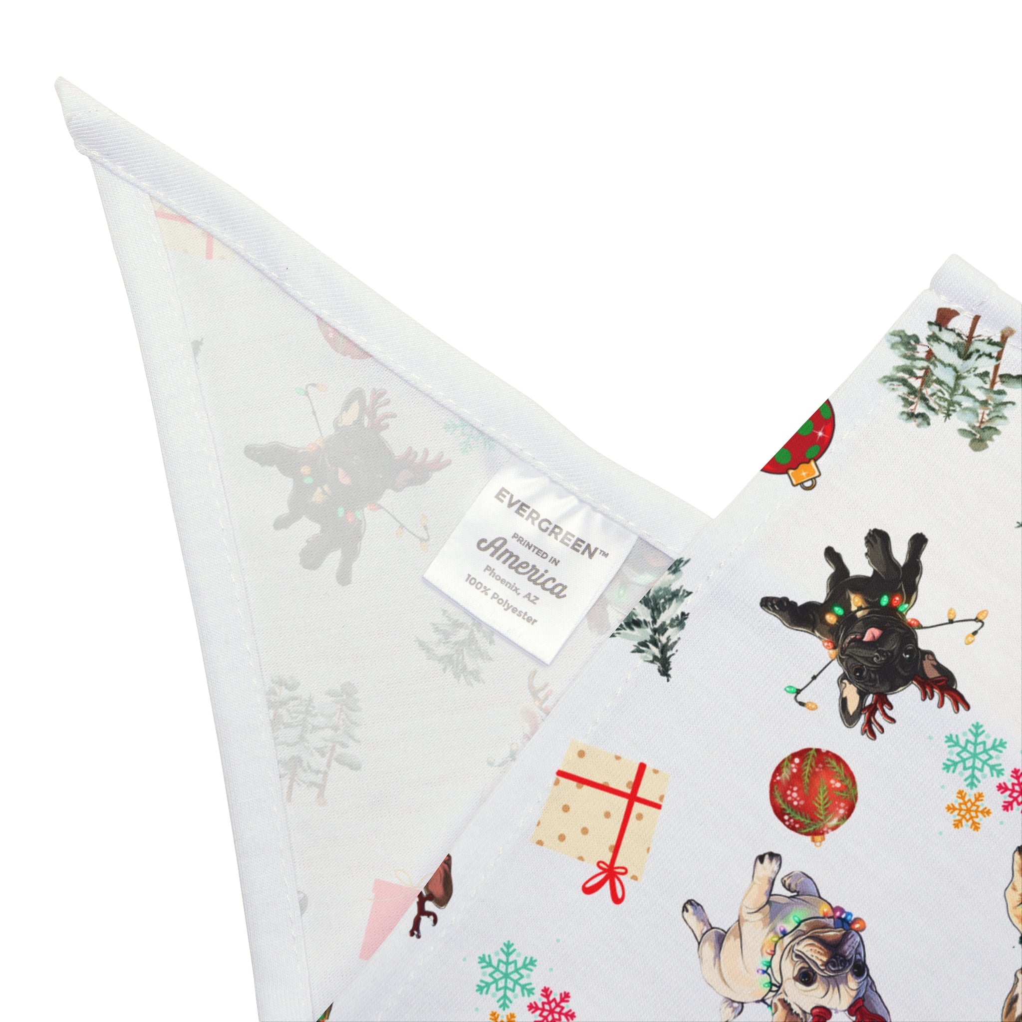 Santa's Tipsy Crew Dog Bandana (French)
