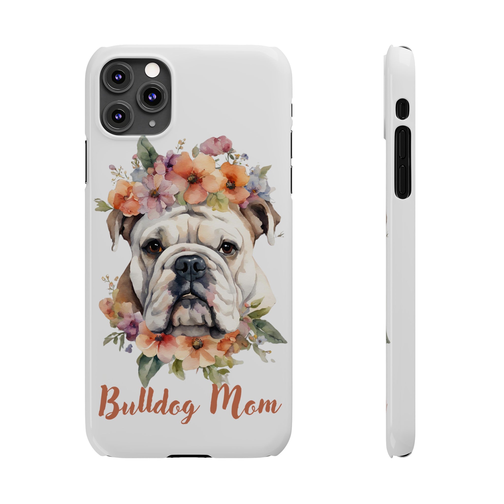 Bulldog iPhone Cases (Engish/White)
