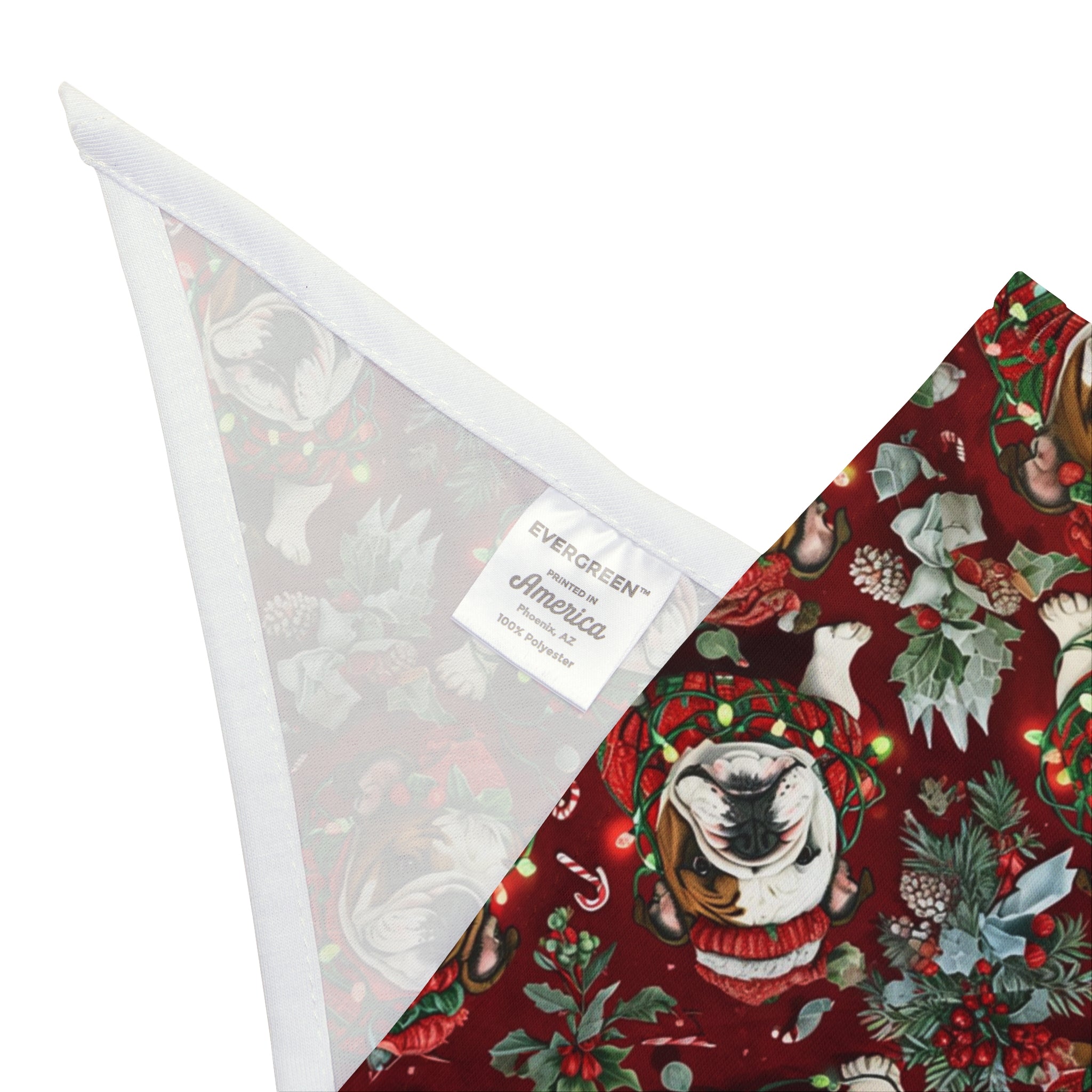 Holiday Lights Dog Bandana (English)
