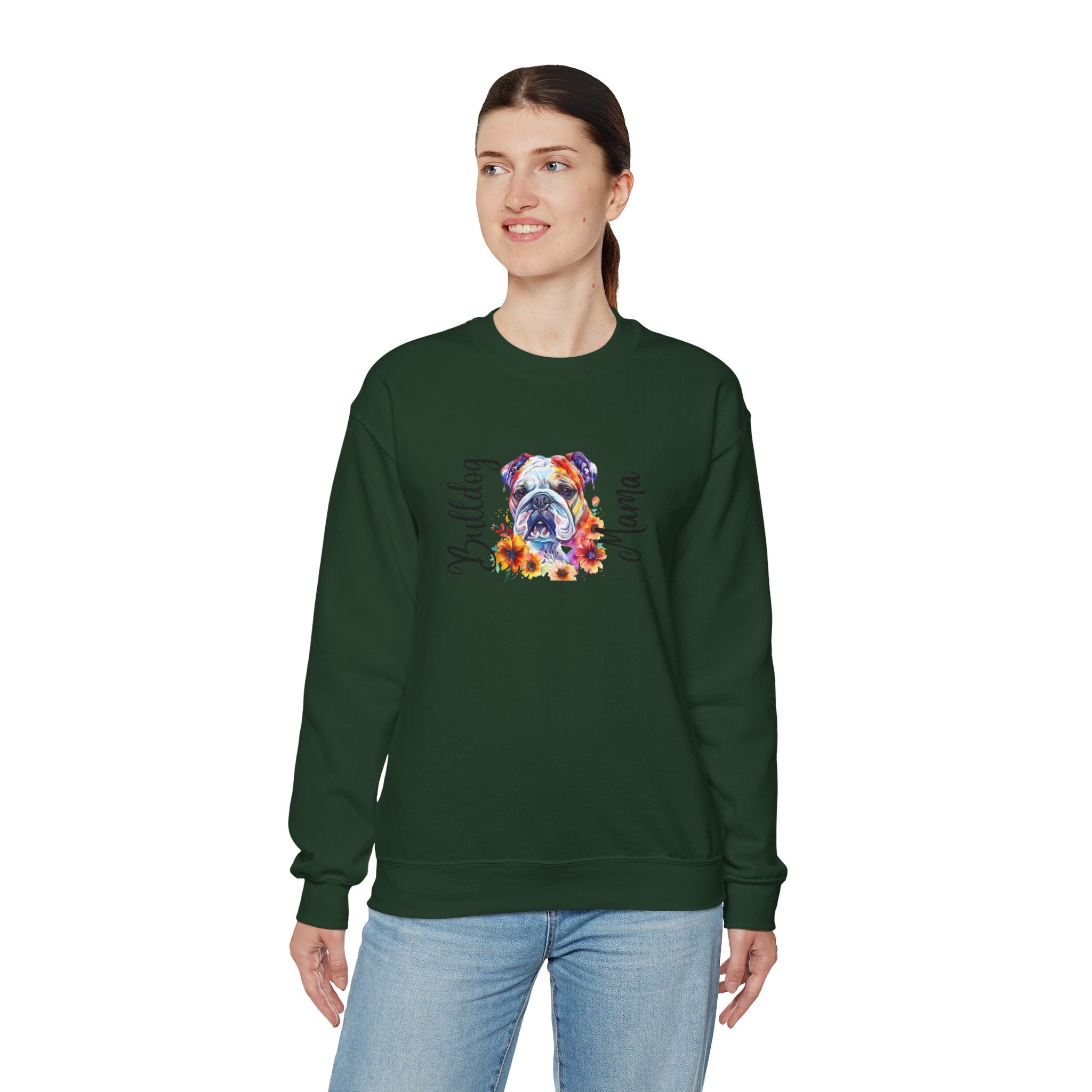 Bulldog Mama crew neck sweatshirt (English)