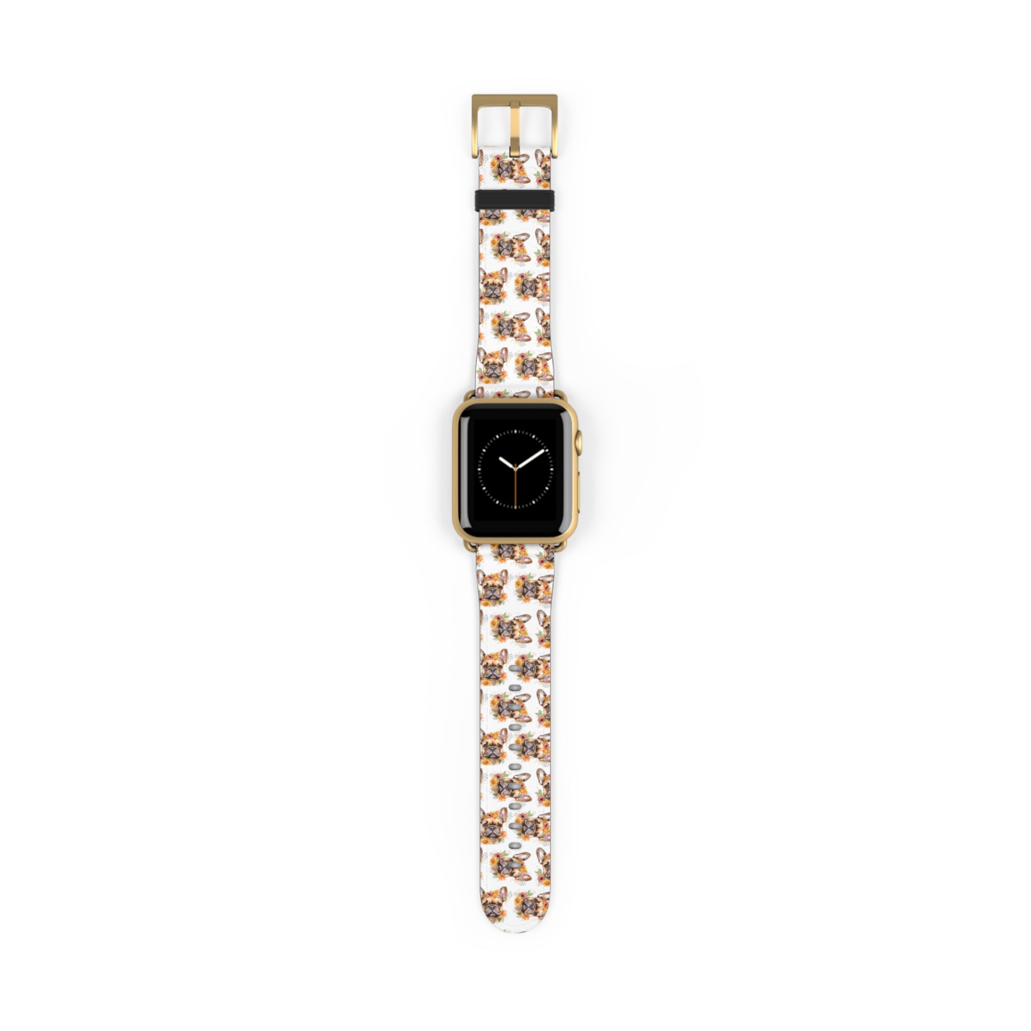 Bulldog Apple Watch Bands (French/Flower)