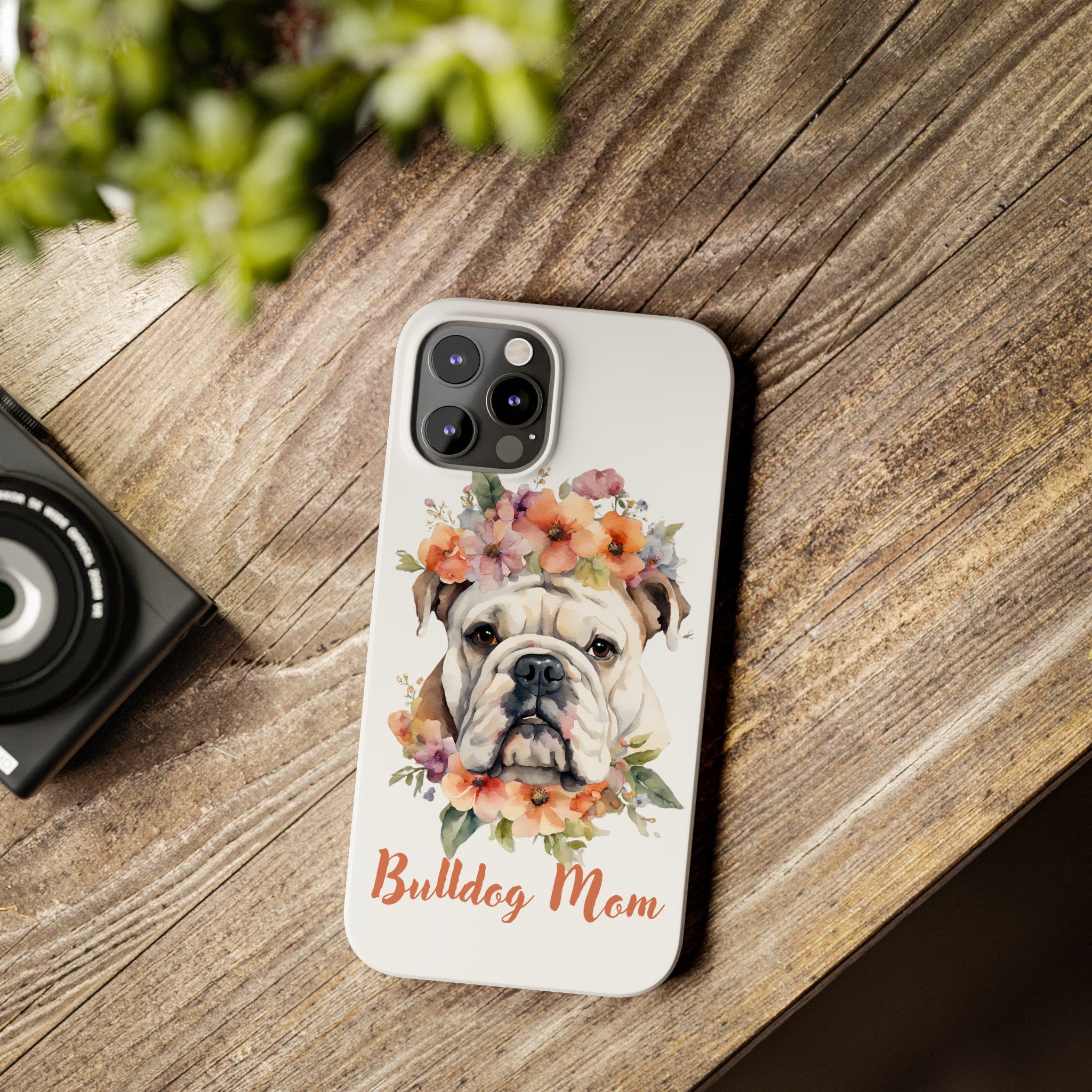 Bulldog iPhone Cases (Engish/White)