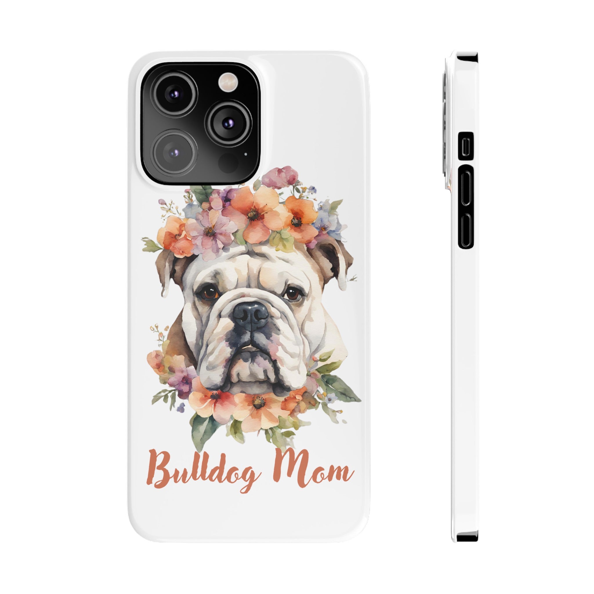 Bulldog iPhone Cases (Engish/White)