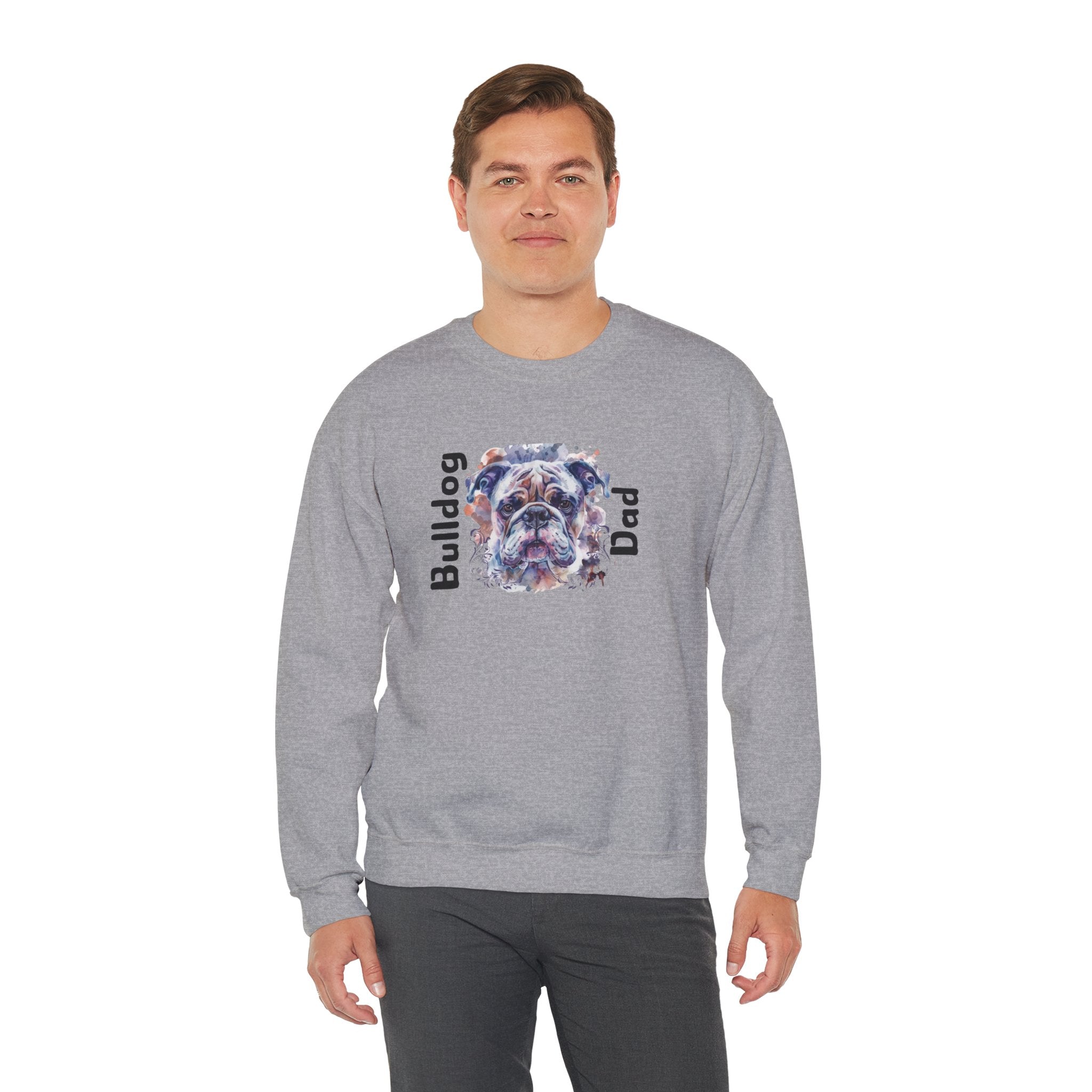 Bulldog Dad crew neck sweatshirt - English Bulldog mom gift | Tipsy Bully
