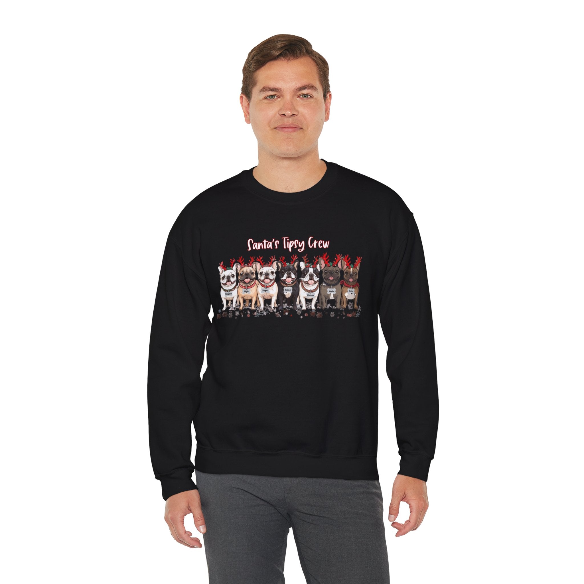 “Santa’s Tipsy Crew” Christmas Crewneck Sweatshirt - Unisex (French)