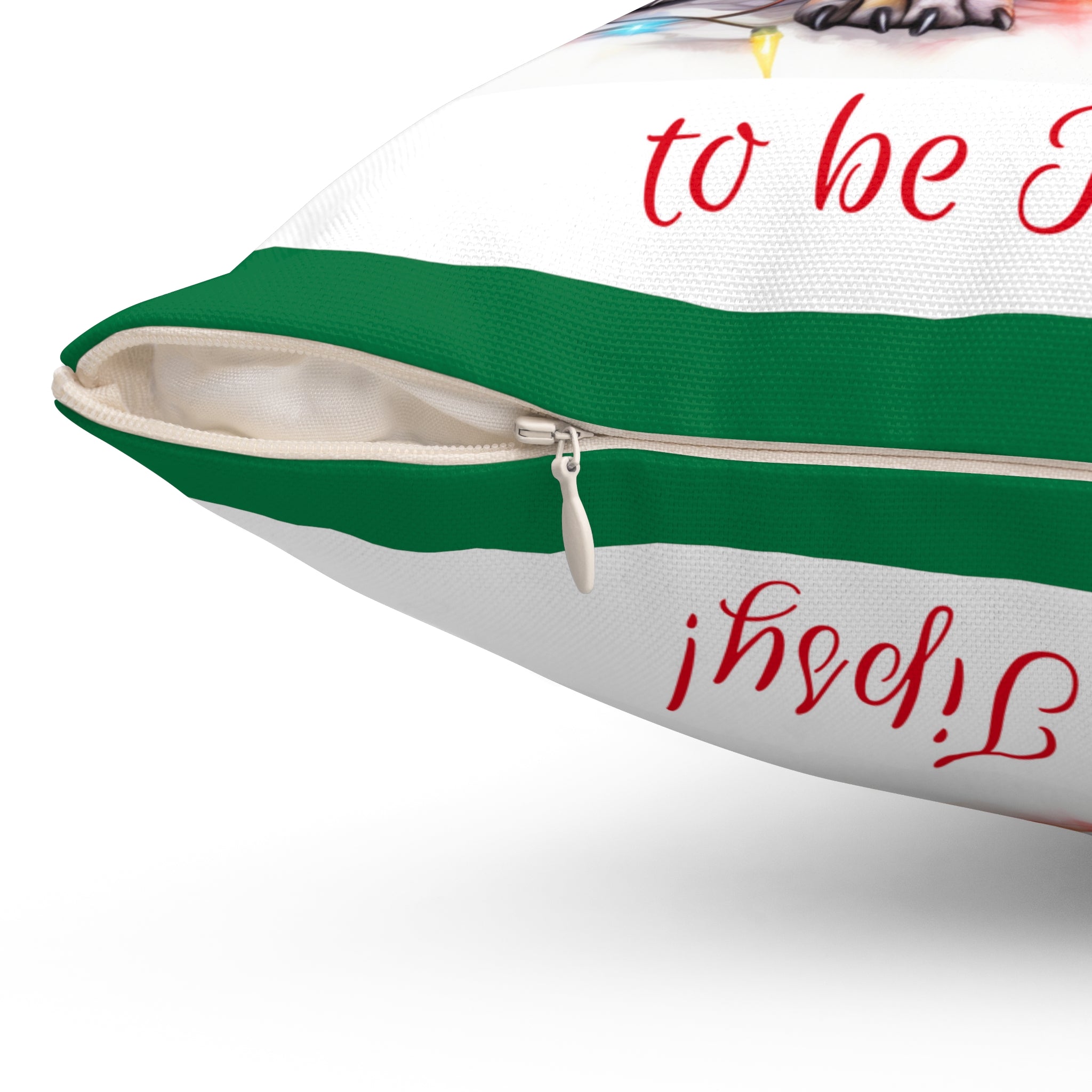 Tipsy Bully Holiday Pillow (Brown French-Tis the Season-Green)
