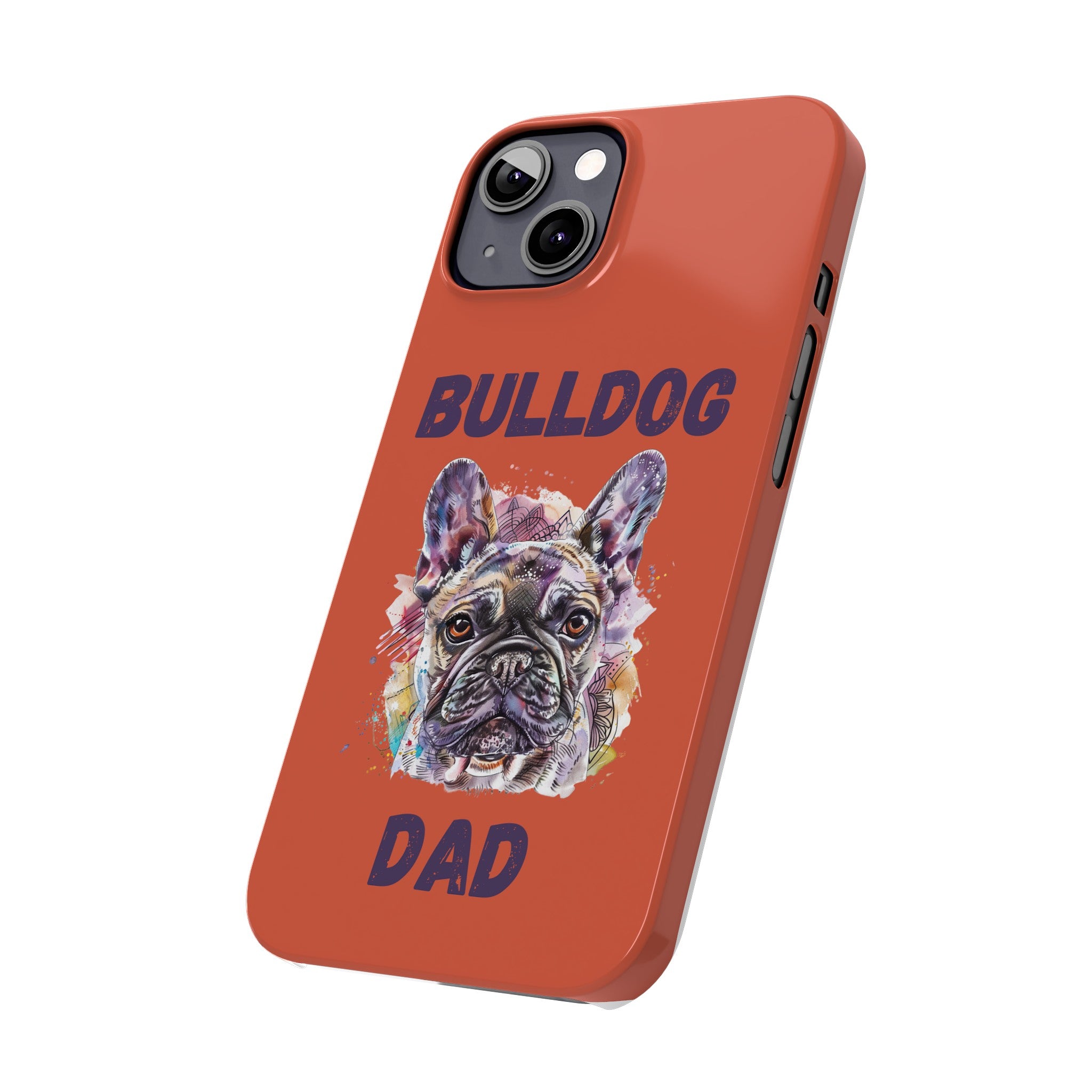 Bulldog Dad iPhone Cases (French/Orange)