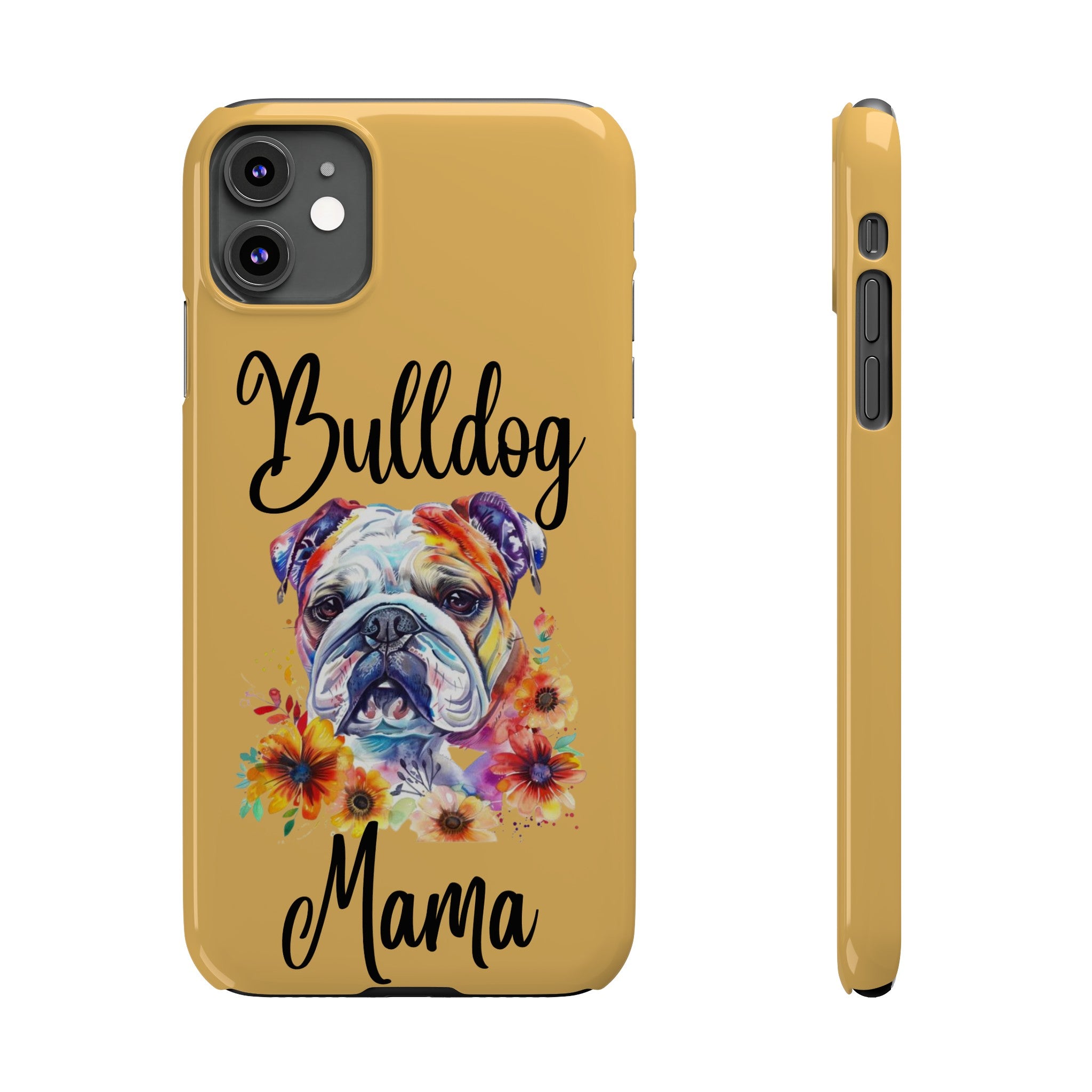 Bulldog Mama iPhone Cases (Engish)