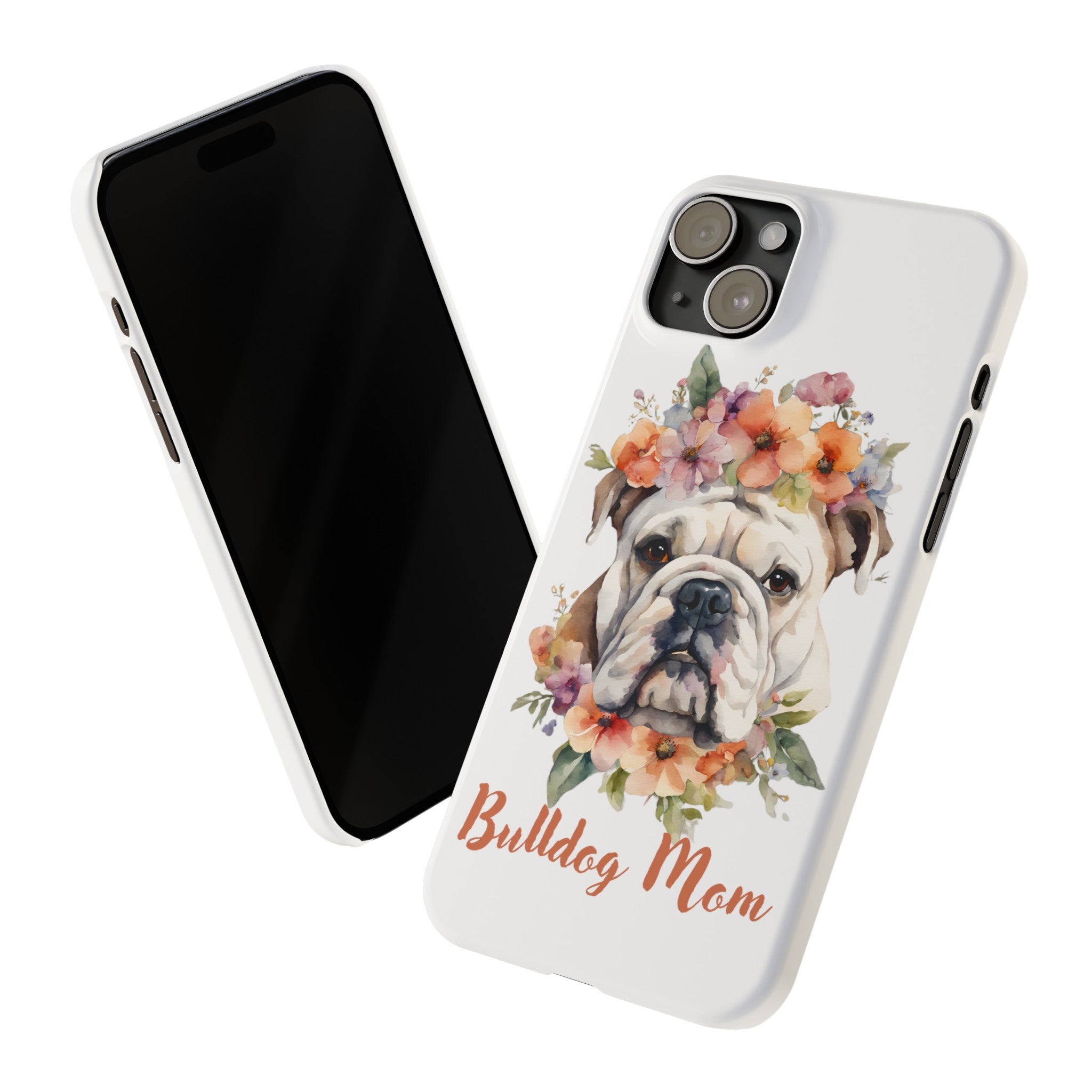 Bulldog iPhone Cases (Engish/White)