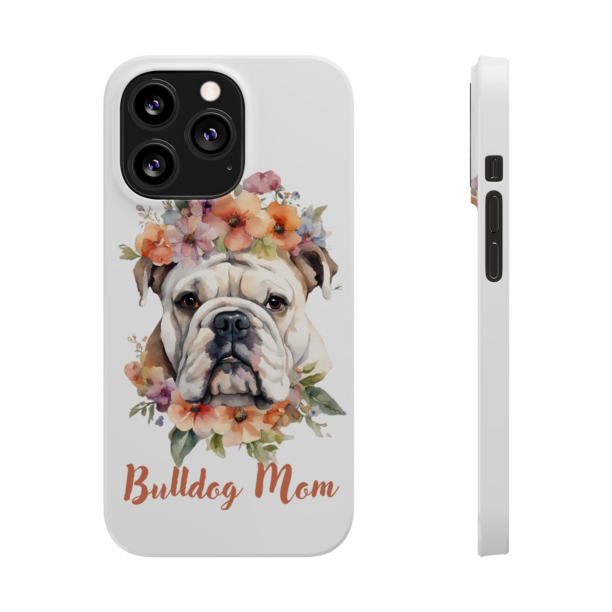 Bulldog iPhone Cases (Engish/White)