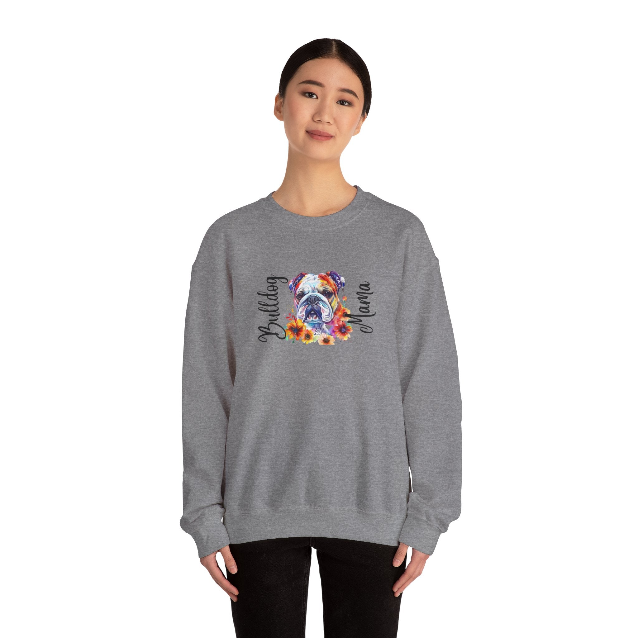 Bulldog Mama crew neck sweatshirt (English)