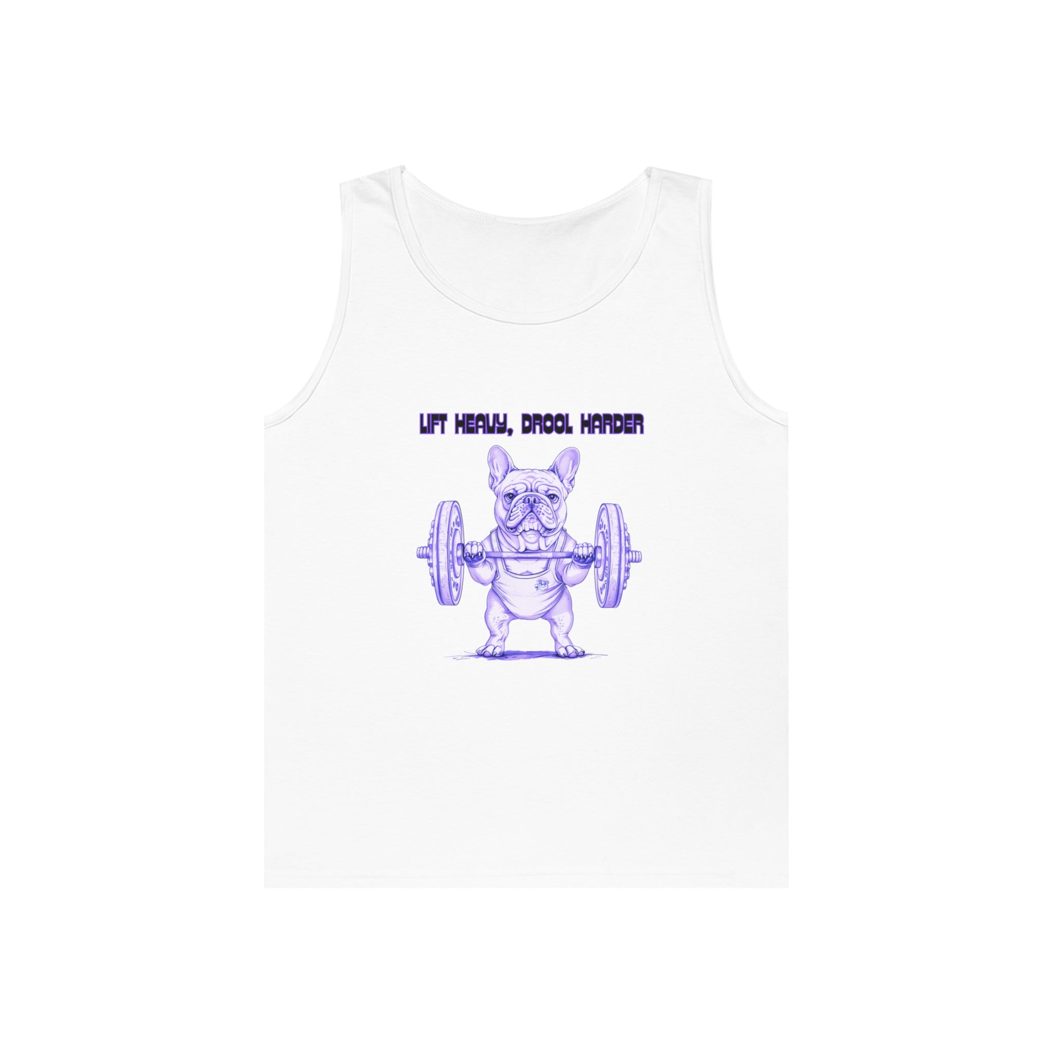 Tipsy Bully "Lift Heavy, Drool Harder" Unisex Tank Top (French/Purple)
