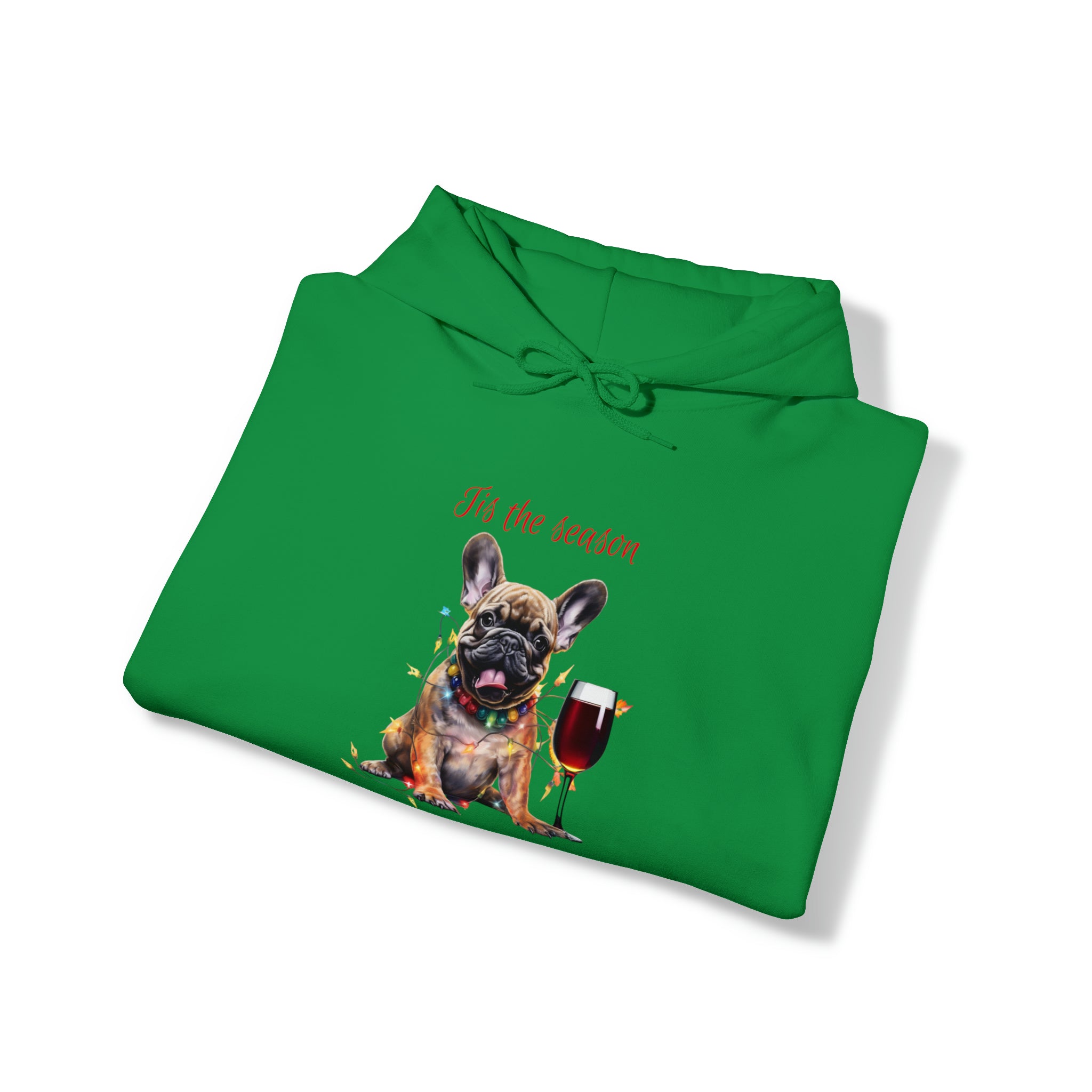French Bulldog Xmas Hoodie - Tis the Season to be Tipsy