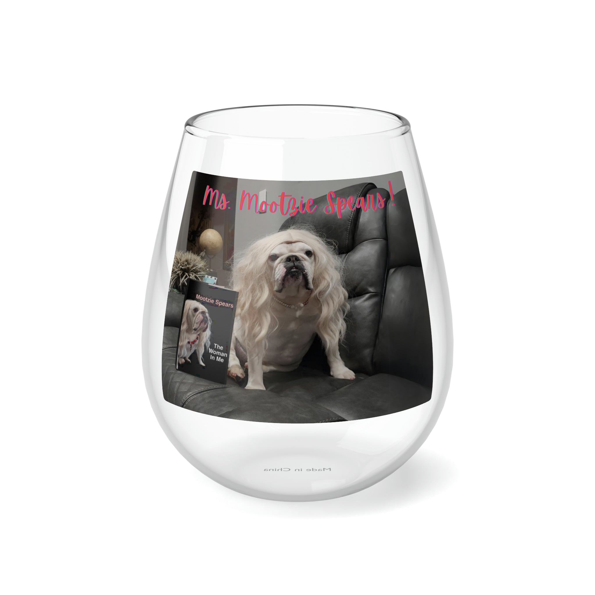 Tipsy Bully Customizable Stemless Wine Glass (Mootzie)