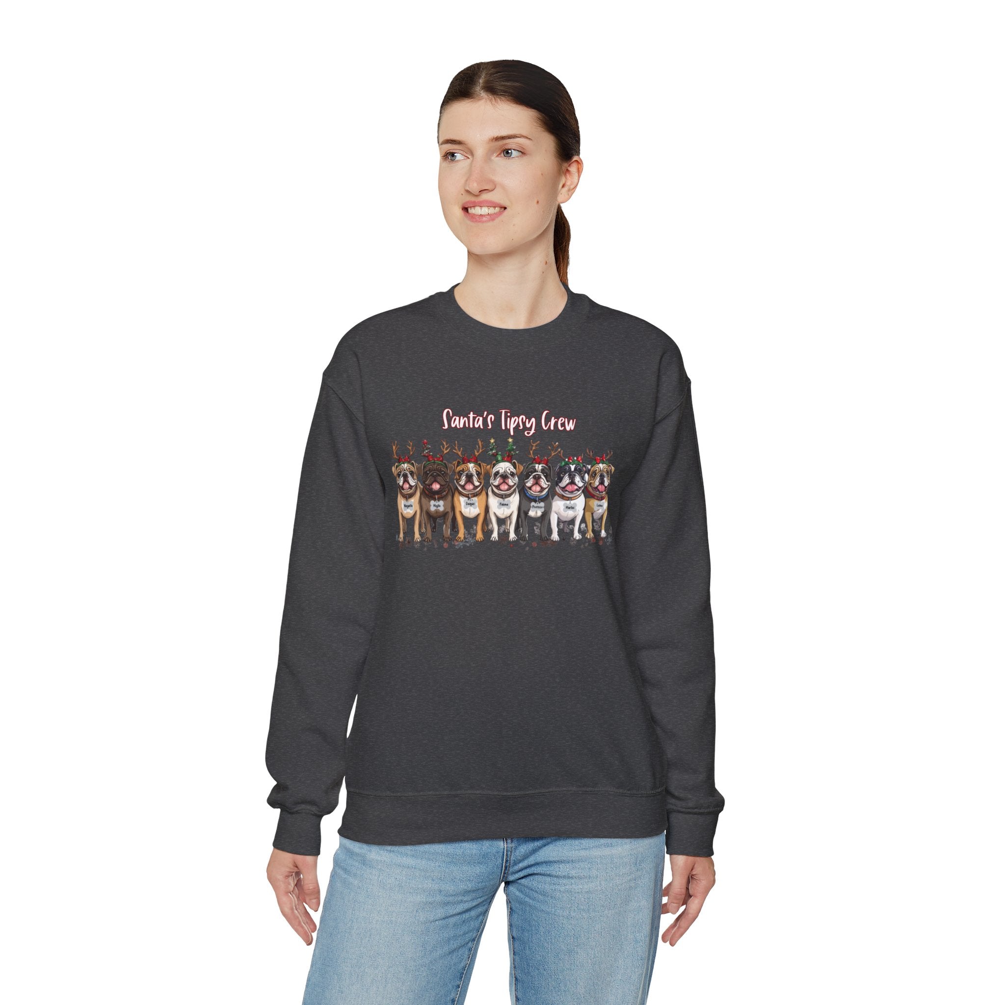 “Santa’s Tipsy Crew” Christmas Crewneck Sweatshirt - Unisex (English)