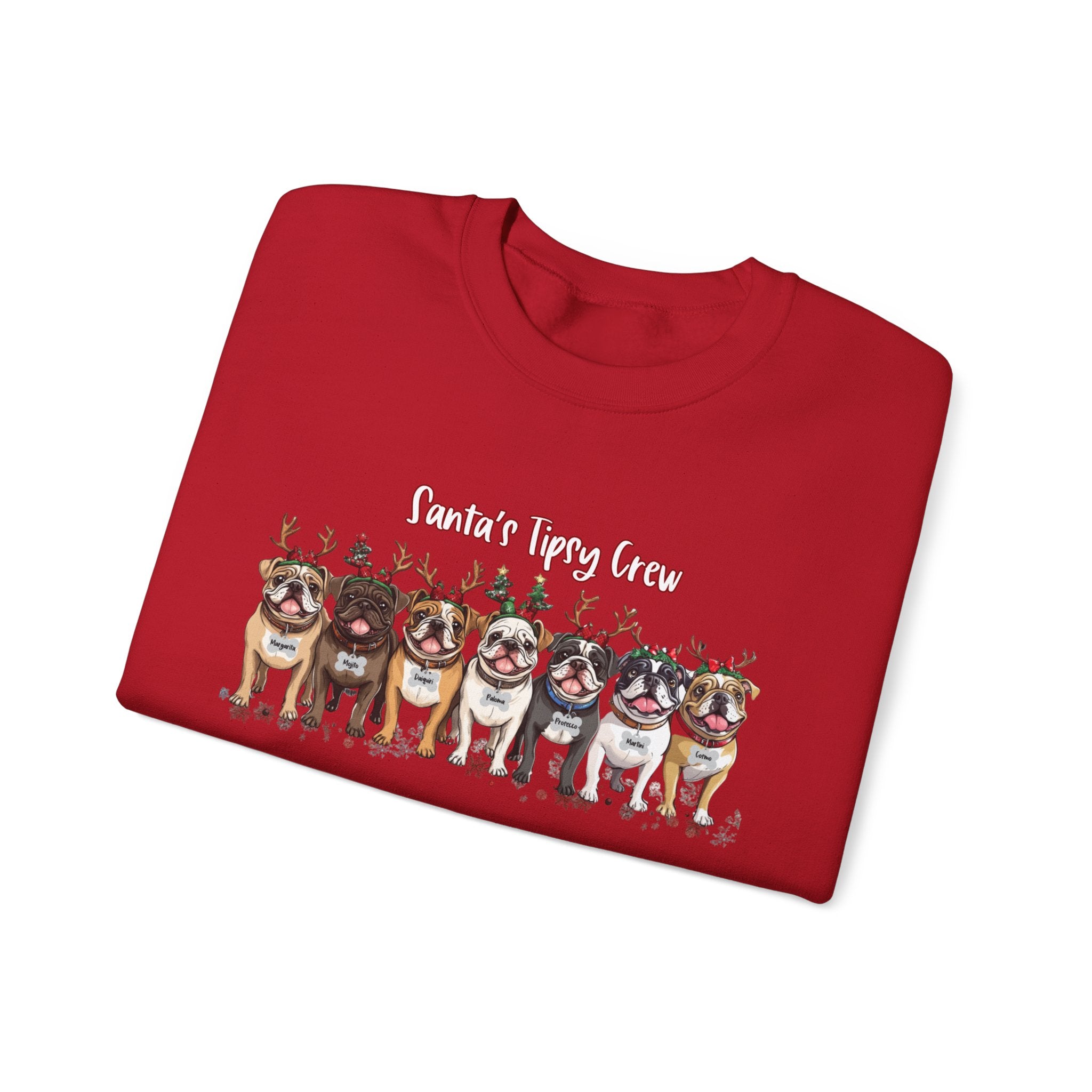 “Santa’s Tipsy Crew” Christmas Crewneck Sweatshirt - Unisex (English)