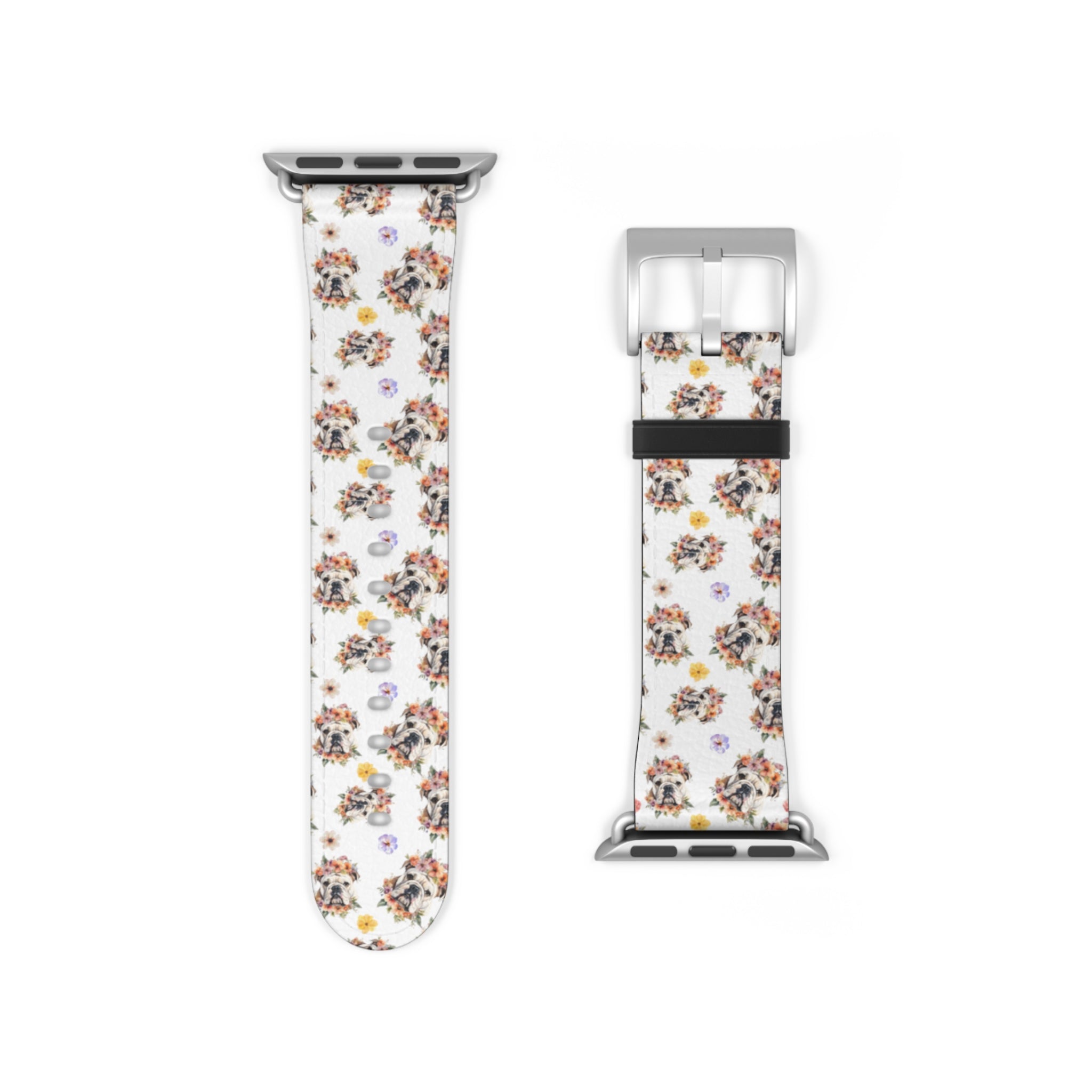 Bulldog Apple Watch Bands (English/Flower)