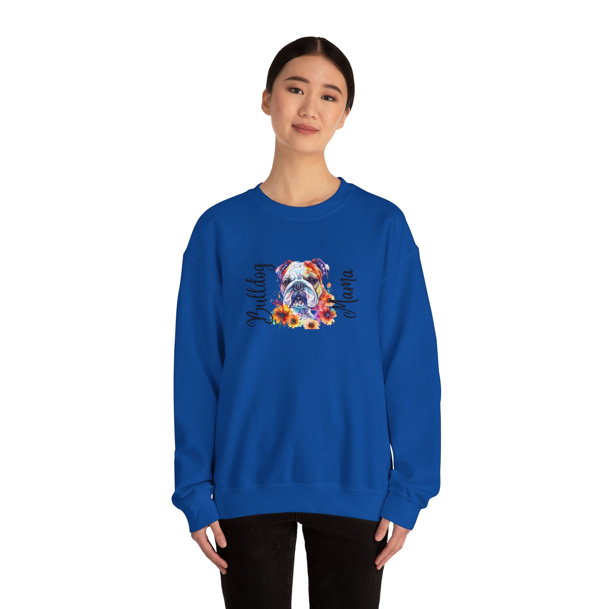 Bulldog Mama crew neck sweatshirt (English)