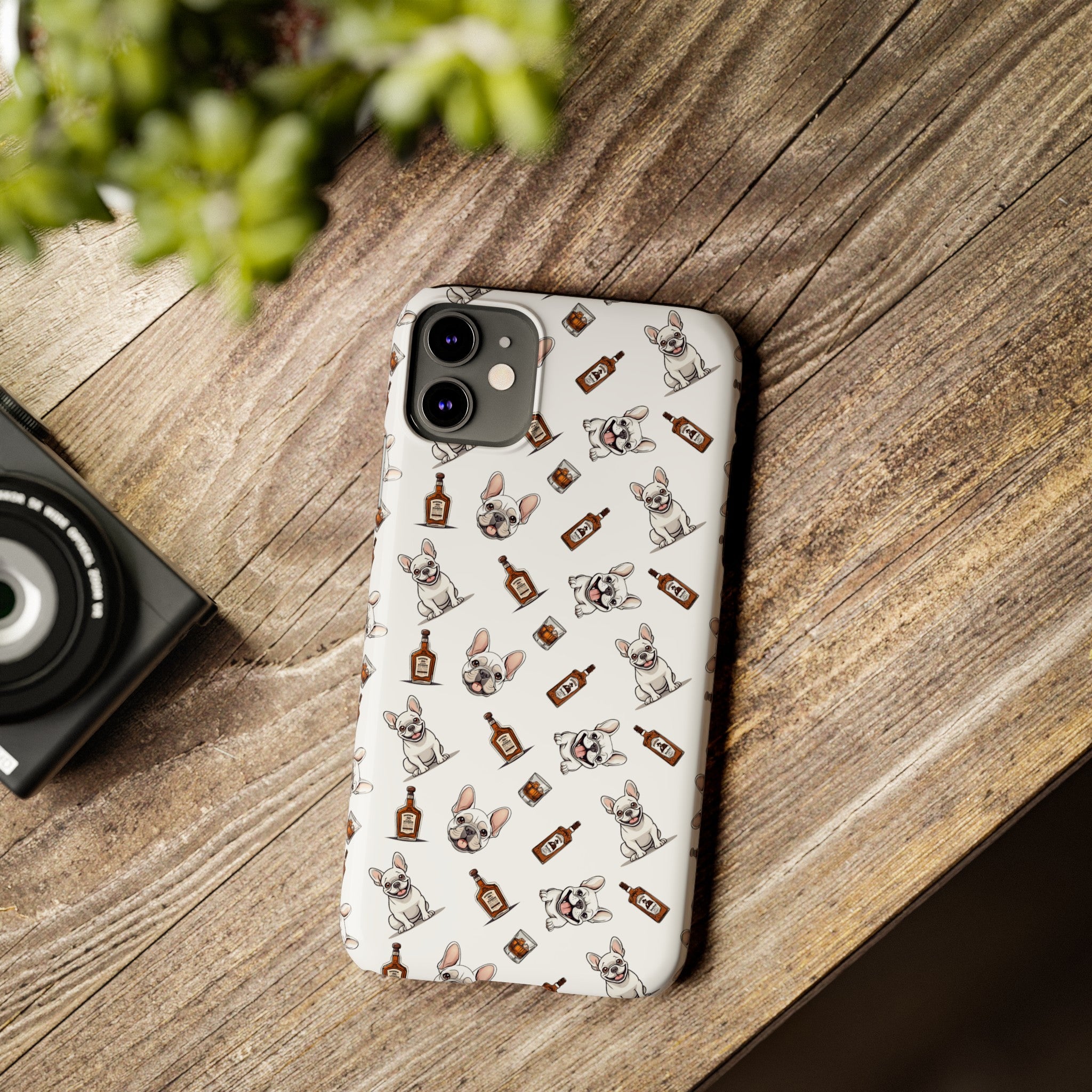 Bulldog iPhone Cases (White French/Bourbon)