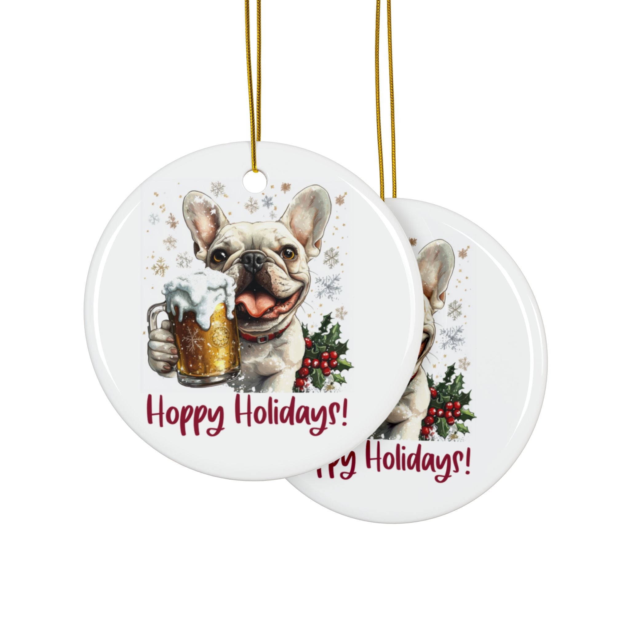 Hoppy Holidays Xmas Ornament (1pc, 3pcs, 5pcs, 10pcs/French)