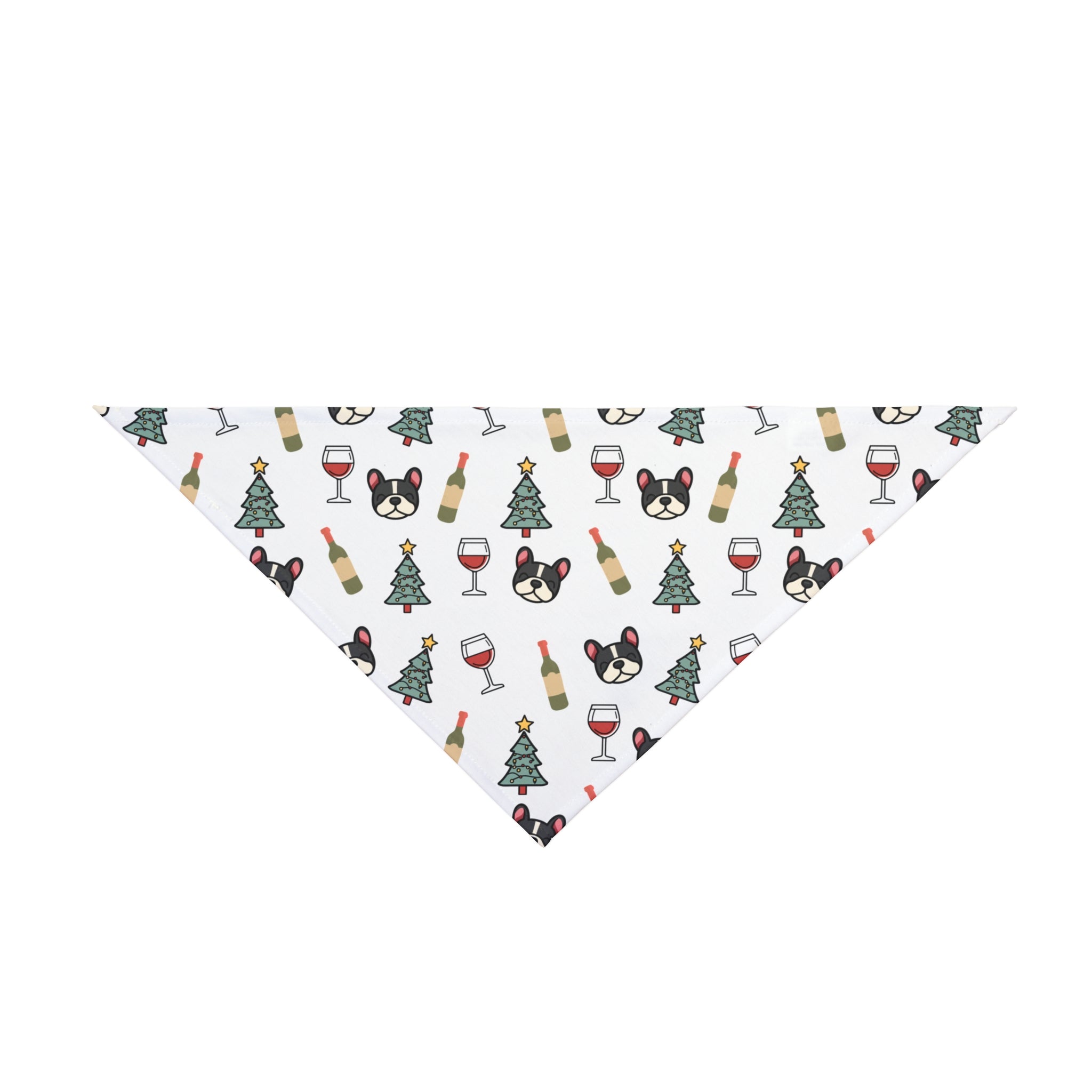Santa Paws & Merlot Cheer Dog Bandana (French)