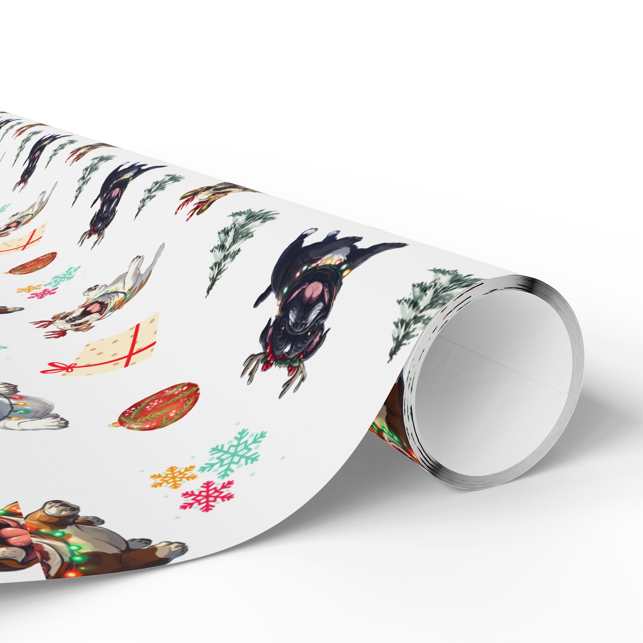 "Santa’s Tipsy Crew" Christmas Wrapping Paper (English)