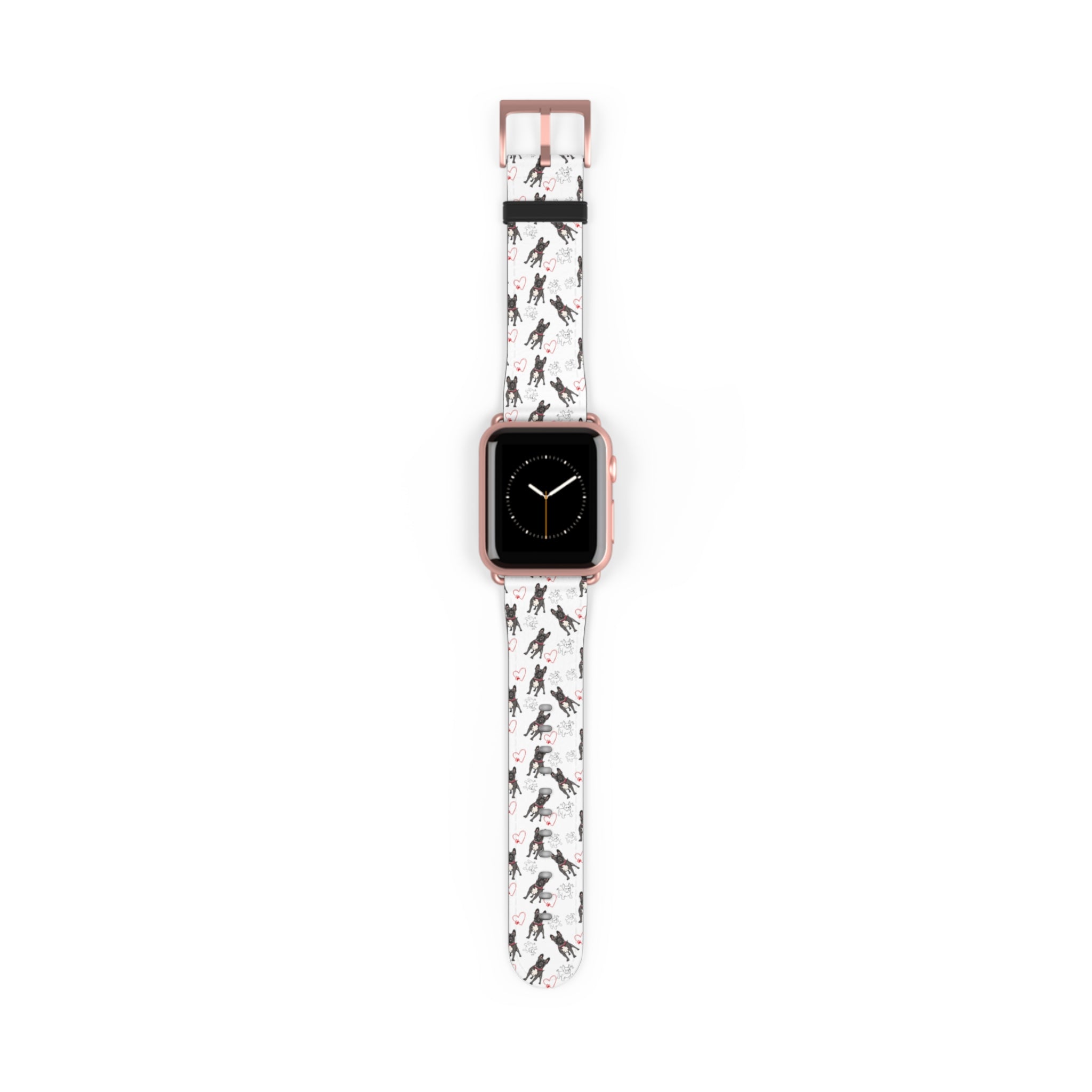 Bulldog Apple Watch Bands (French/Hearts)