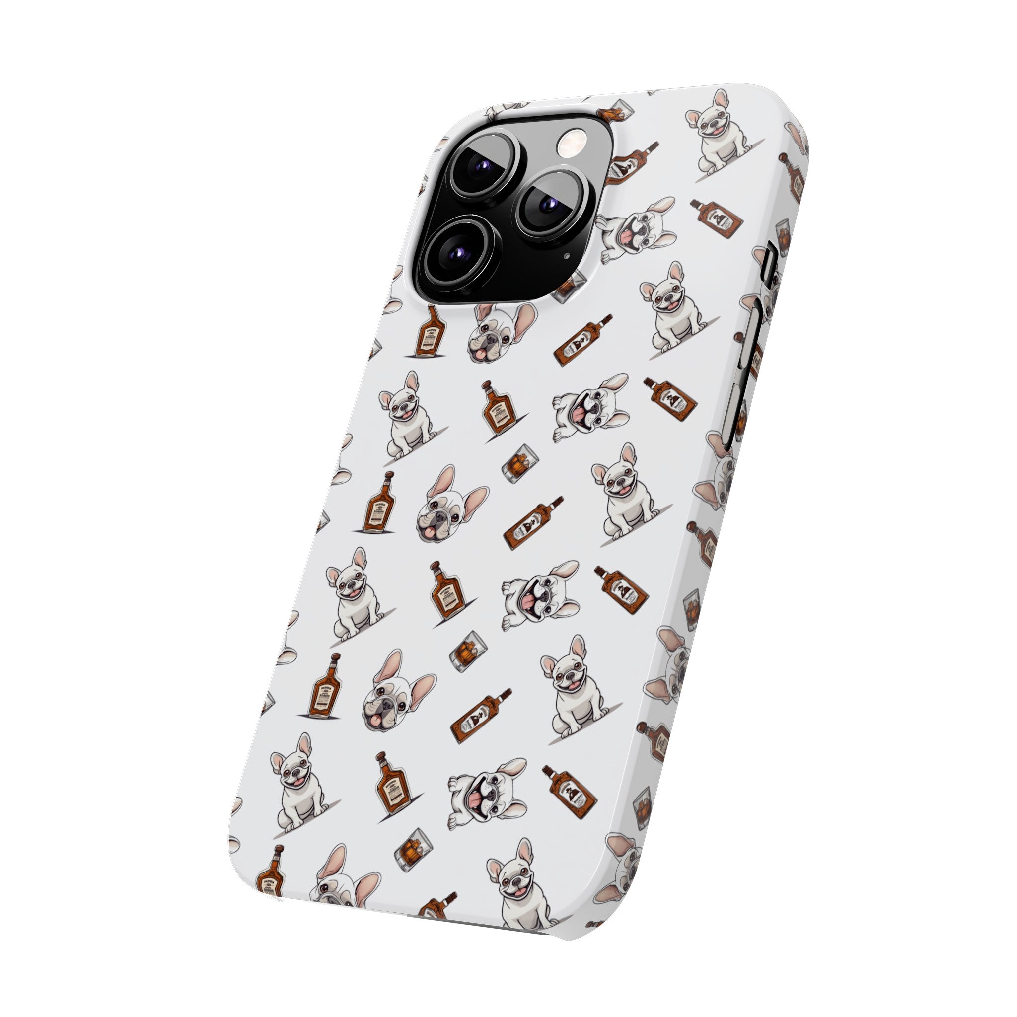 Bulldog iPhone Cases (White French/Bourbon)