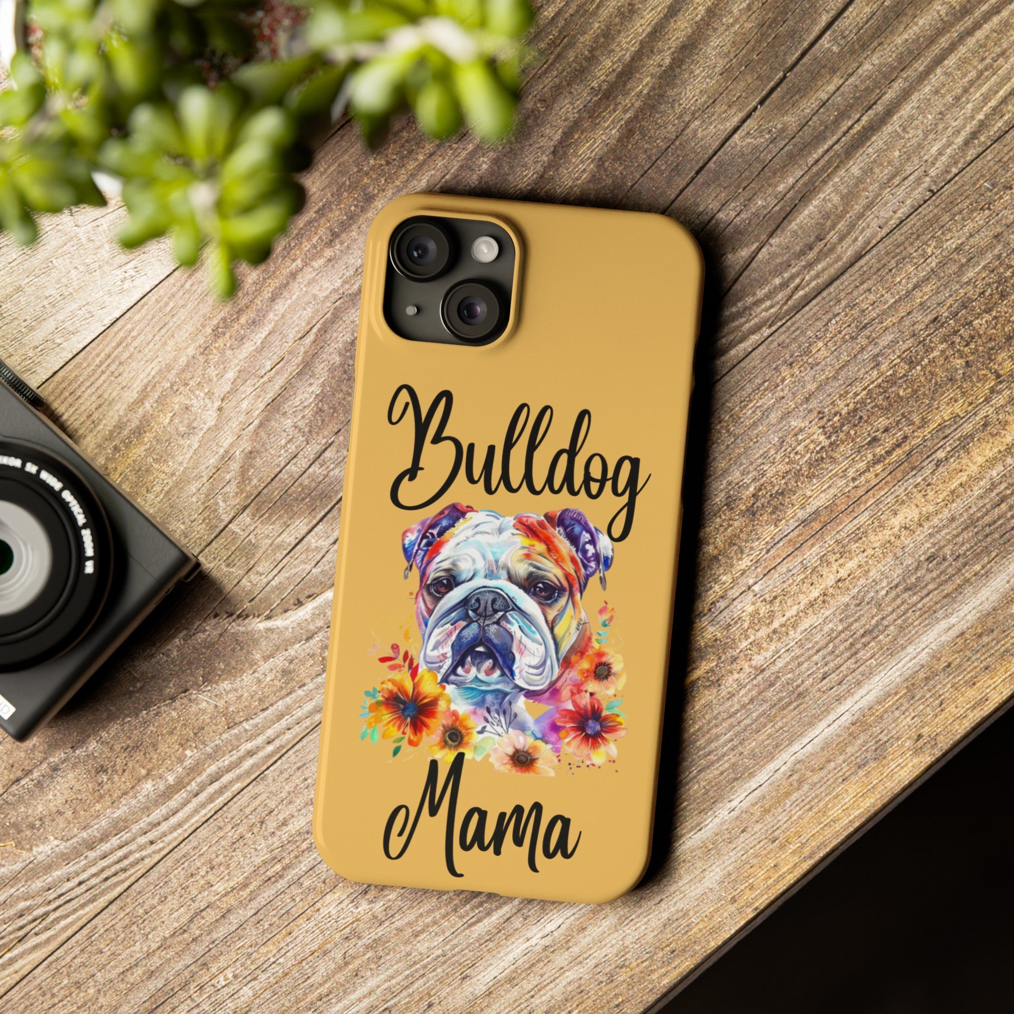 Bulldog Mama iPhone Cases (Engish)