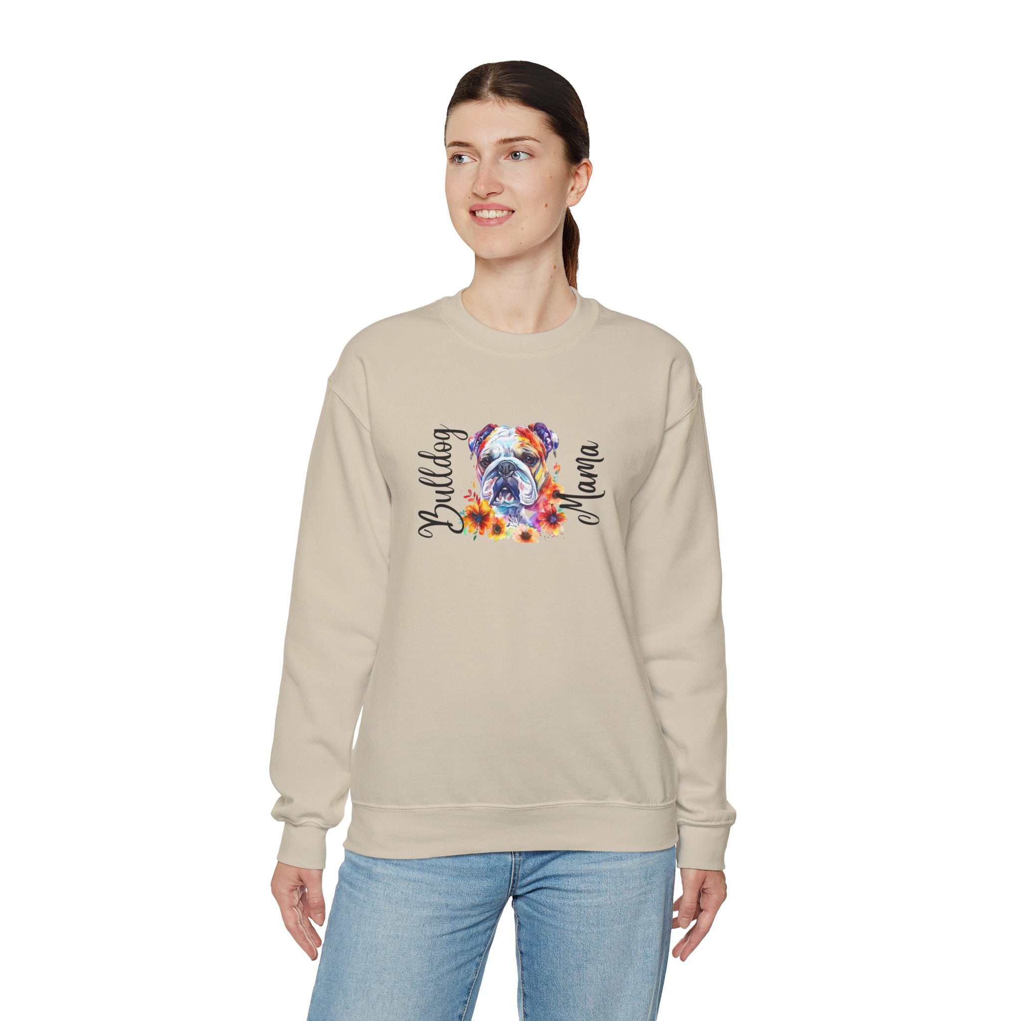 Bulldog Mama crew neck sweatshirt (English)